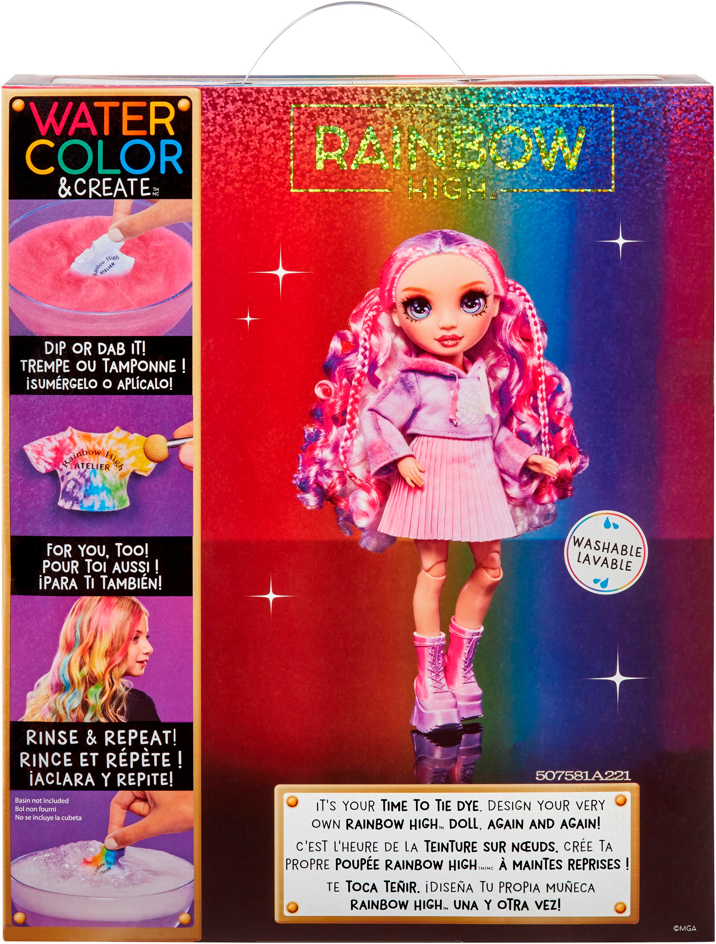 RAINBOW HIGH Anziehpuppe »Rainbow High WaterColor & Create NEW Theme Dolls - purple eyes«