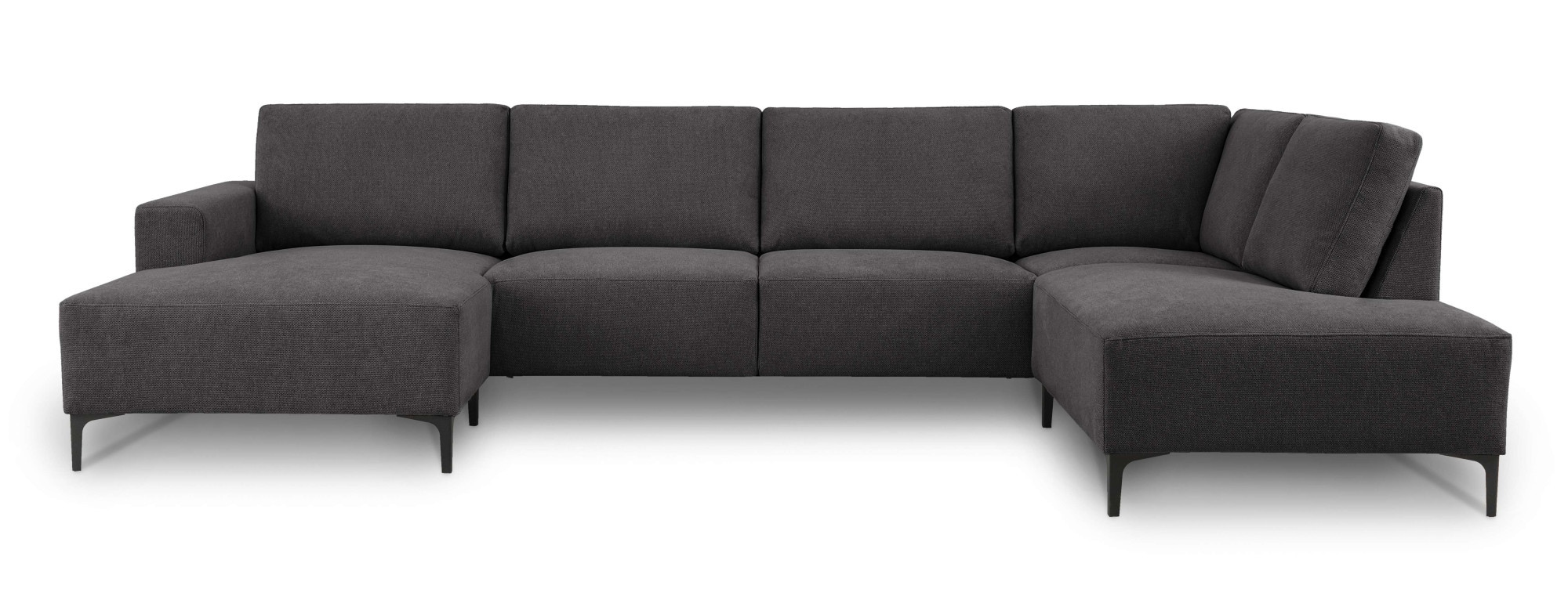 Home affaire Wohnlandschaft »Tournon U-Form, XXL Sofa, Breite 333 cm, Webstoff, Chenille«, Designsofa im nordischen Stil, Wellenunterfederung, Metallfüße