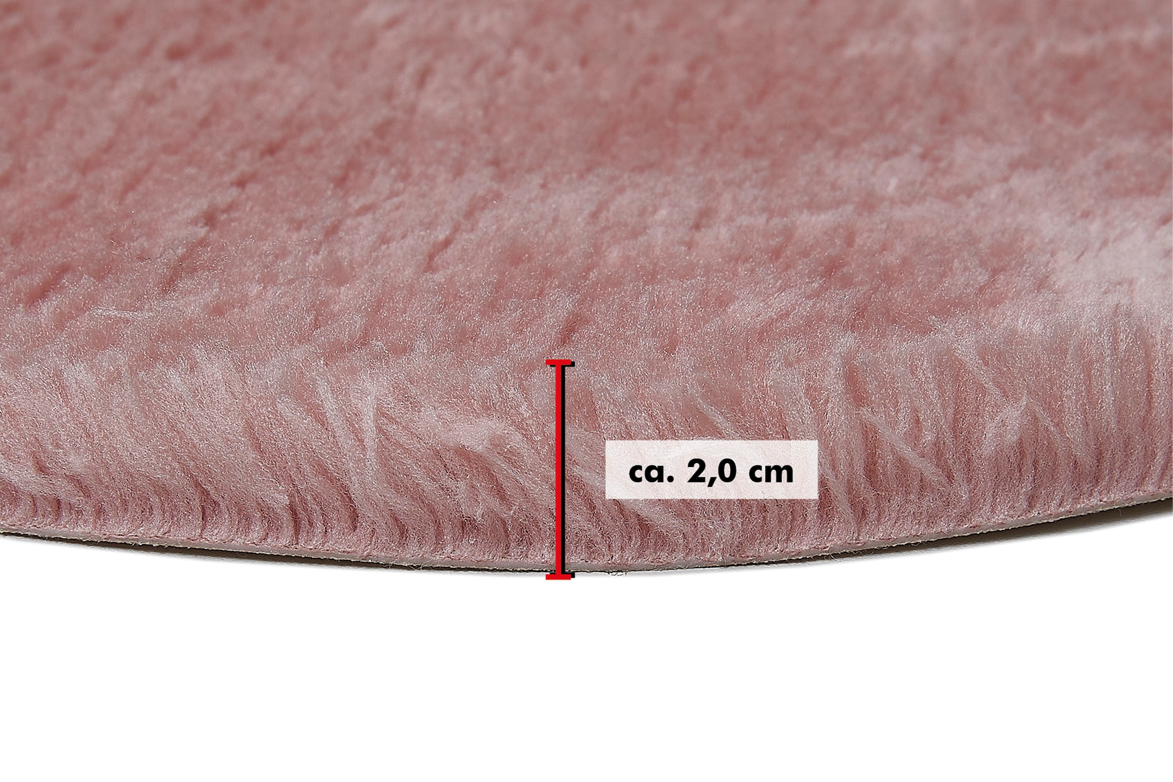 Andiamo Sitzkissen »Sitzauflage Lamm-Fellimitat«, Kunstfell, rund, Ø 40 cm, auch als 4er Set