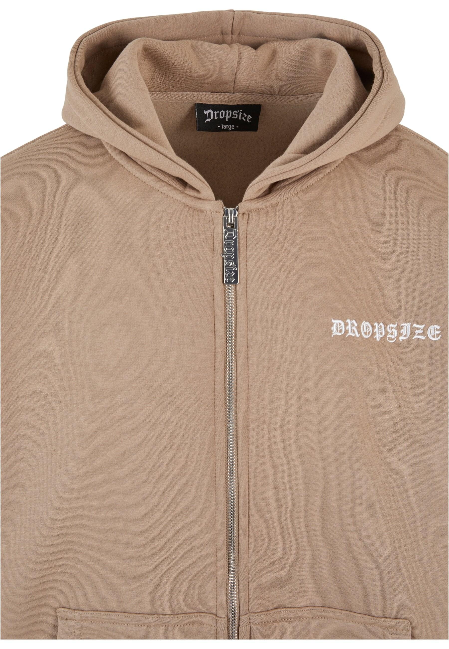 Dropsize Sweatjacke »Dropsize Herren Heavy Oversize Logo Zip Hoodie«