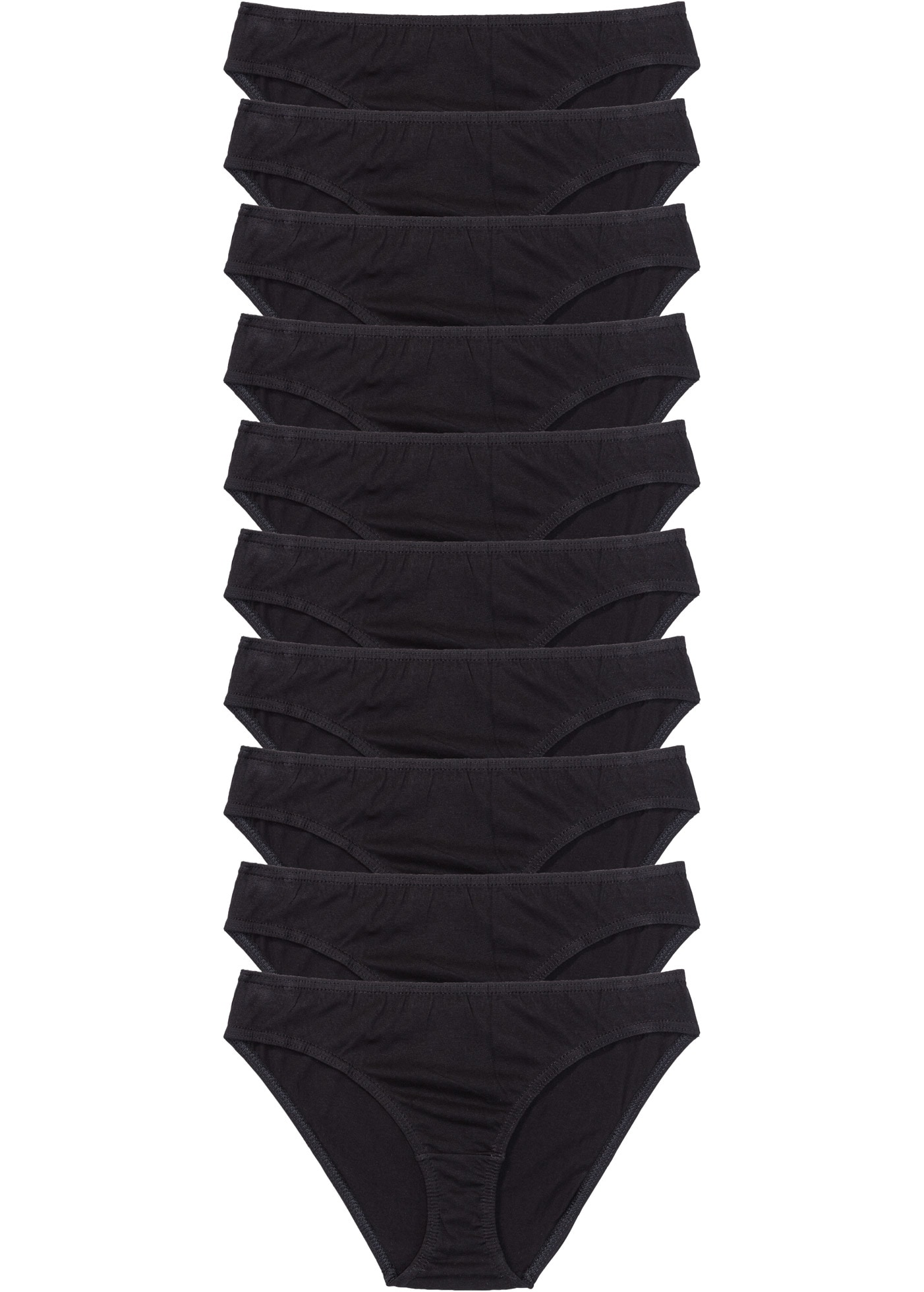 bonprix "Slip (10er Pack)" Packung, 10 Stk. bequeme Passform, aus Baumwolle, verschiedene Farben, im 10er Pack