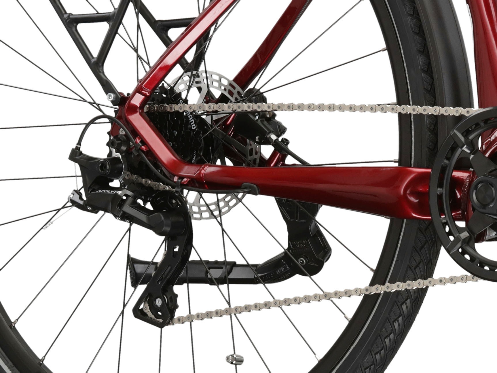 Kross E-Bike »E-Trekkingrad Trans Hybrid LS 3.0 28 Zoll rot«, 8 Gang, Shimano, Acera T3000, Mittelmotor 250 W