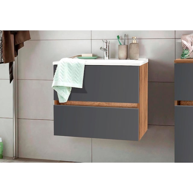 HELD MÖBEL Waschbeckenunterschrank »Lucca«, Badmöbel, Waschtisch inkl.  Waschbecken, Breite 60 cm kaufen | BAUR