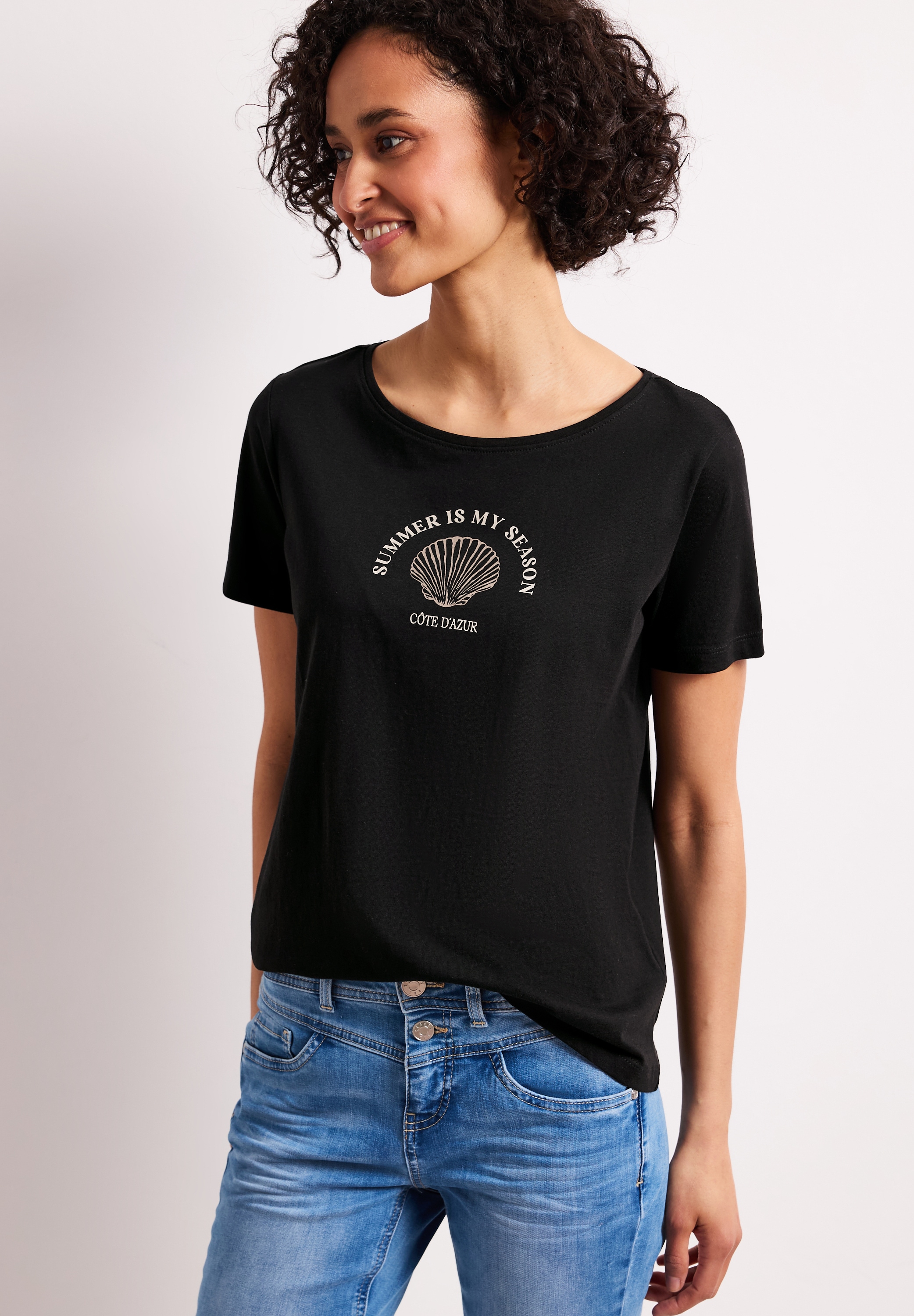 STREET ONE T-Shirt aus reiner Baumwolle