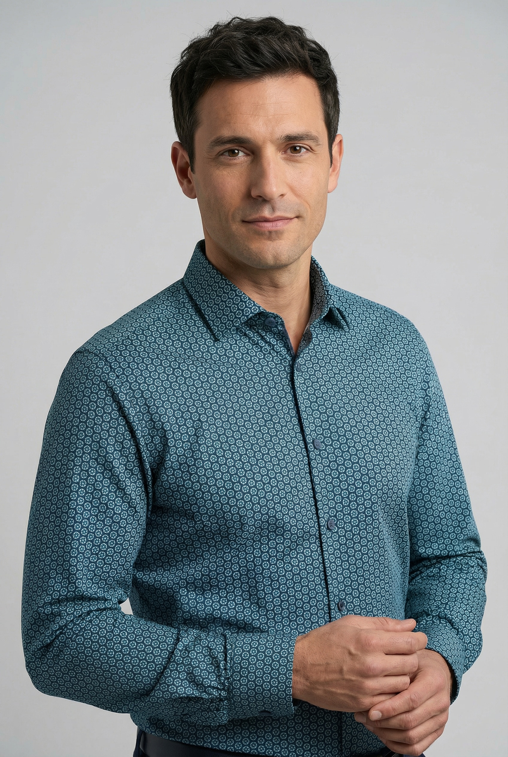 OLYMP Langarmhemd "Level Five" Businesshemd, boby fit, Kentkragen, gemuster günstig online kaufen