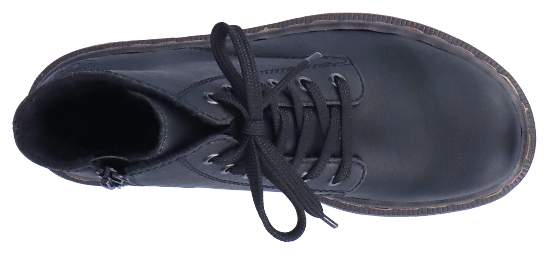 Rieker Schnürboots  , Schnürstiefelette, Blockabsatz, mit Logoprägung