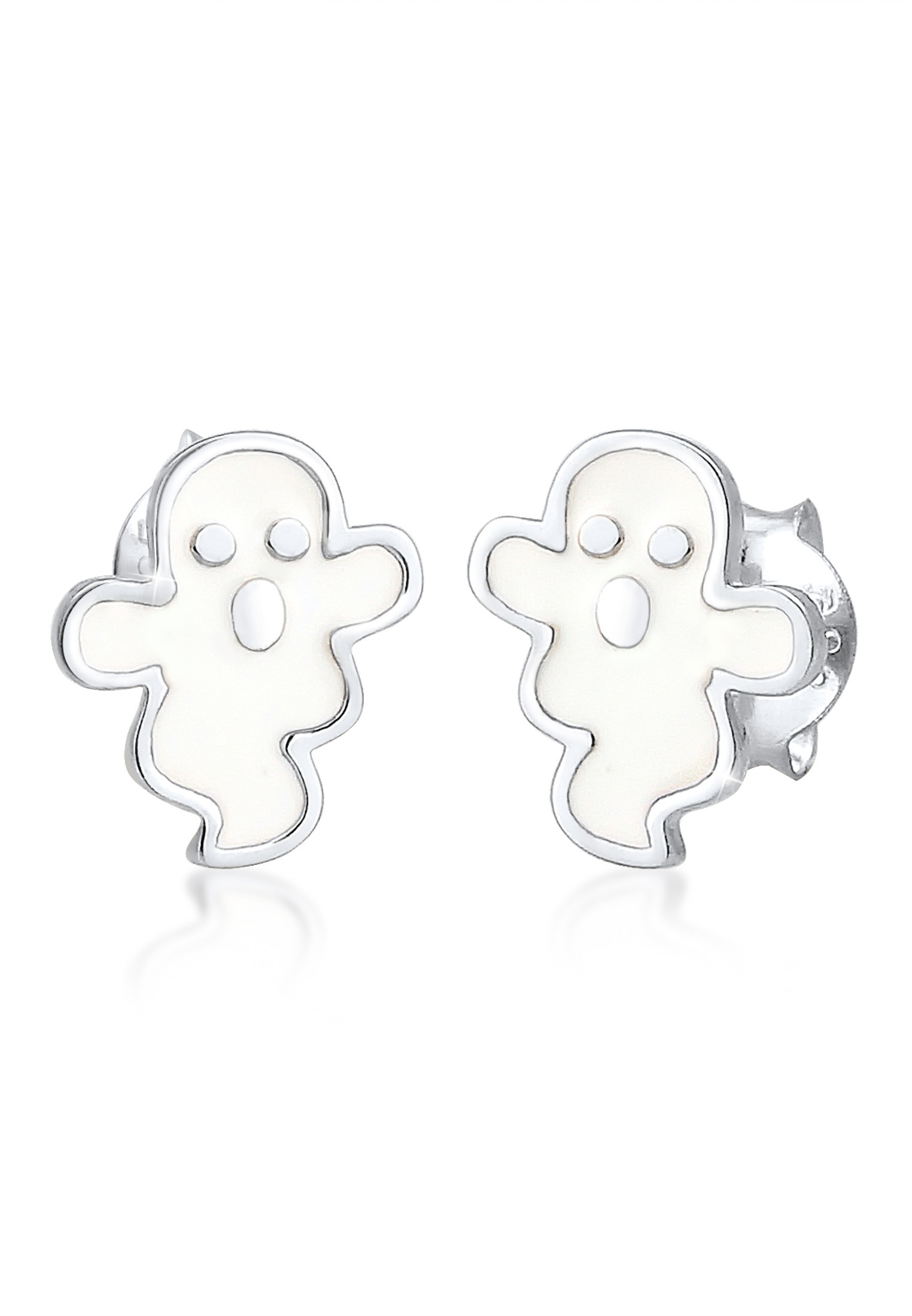 Elli Paar Ohrstecker "Elli Ohrringe Kinder Gespenst Geist Halloween Enamel 925 Silber"