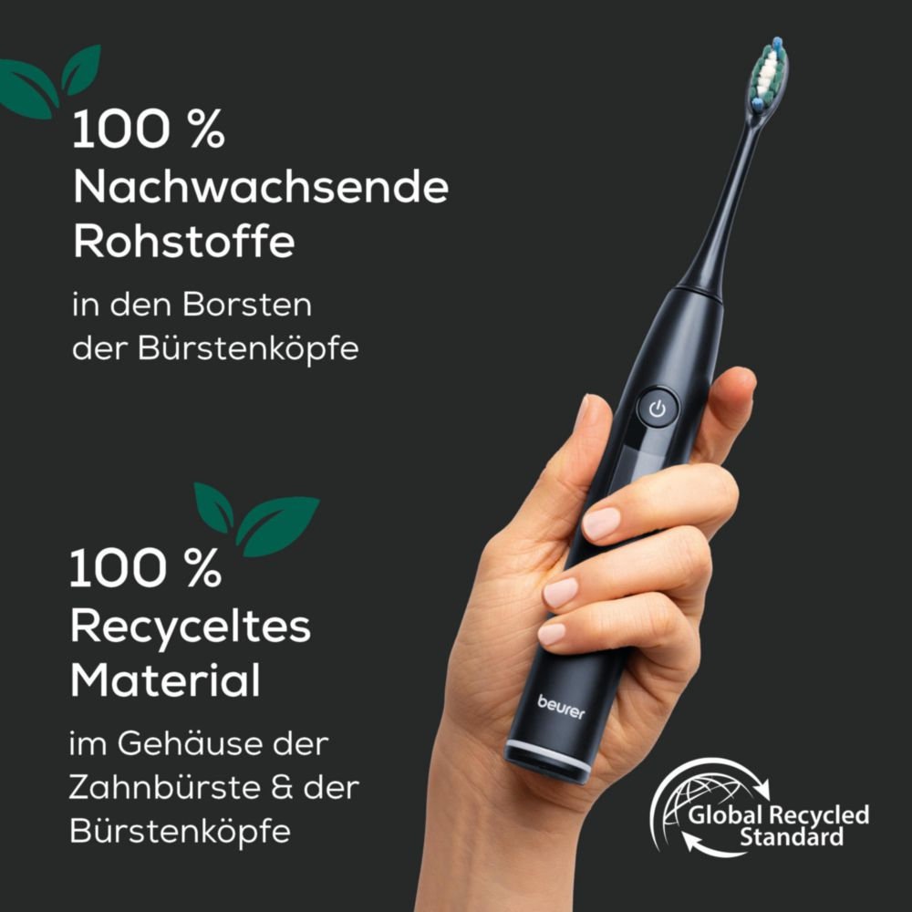 BEURER Elektrische Zahnbürste »SC 50«, 2 St. Aufsteckbürsten, Mit Andrucksensor, 80.000 Schwingungen/Min und 2-Minuten Timer