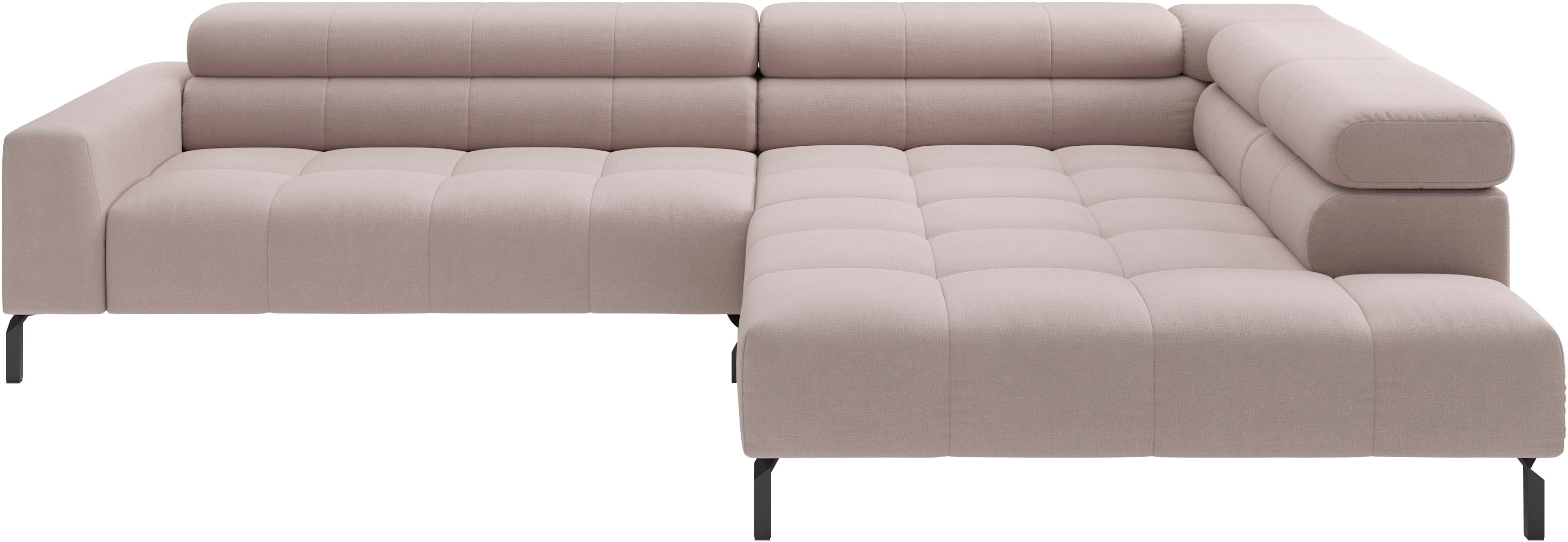 Home affaire Ecksofa "Claya, 311 cm breit, L-Form, inkl. Kopfteilverstellung" wahlweise elektrischer Sitzvorzug