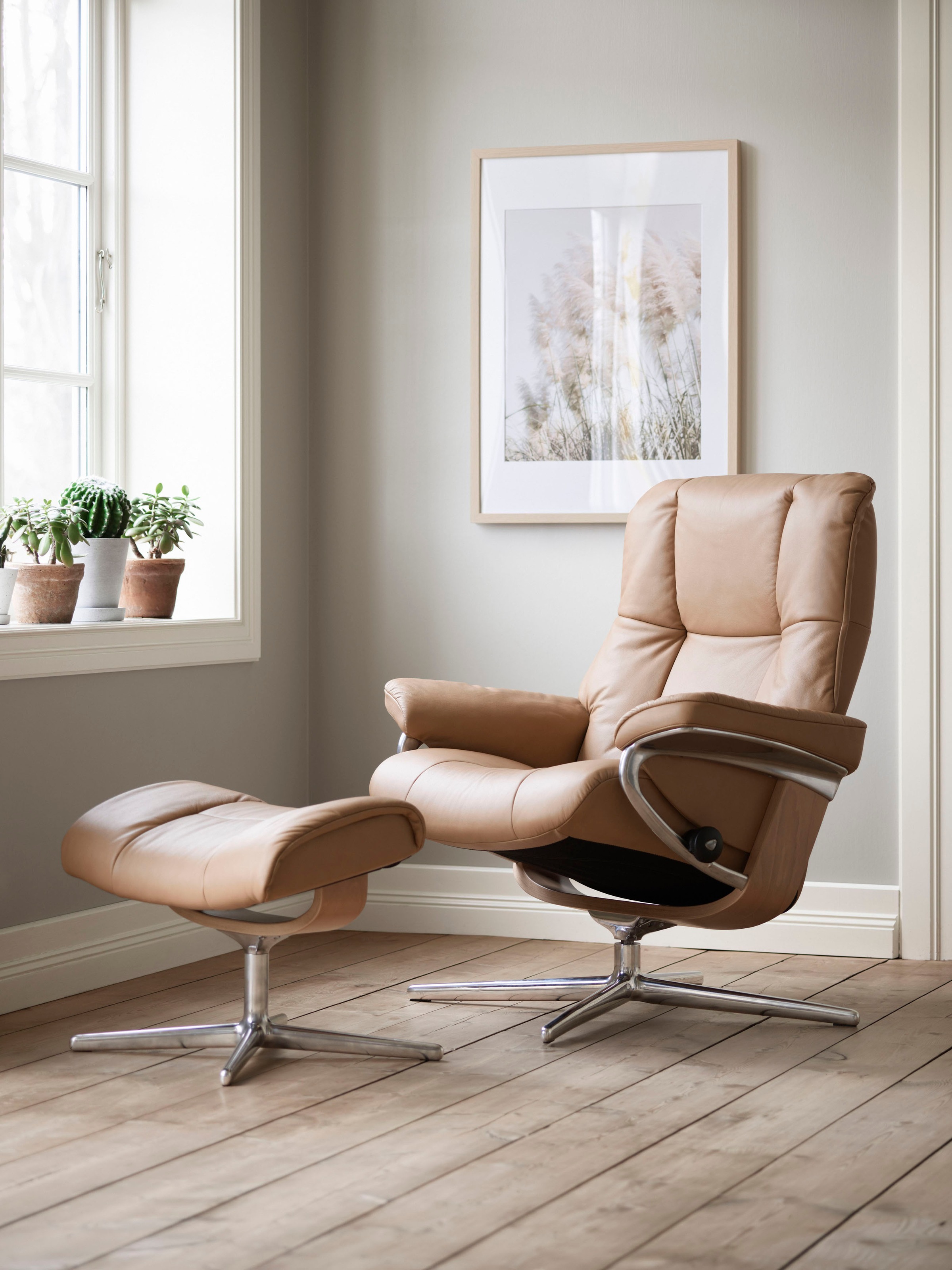 Stressless® Fußhocker »Mayfair«, mit Cross Base, Größe S, M & L, Holzakzent Eiche
