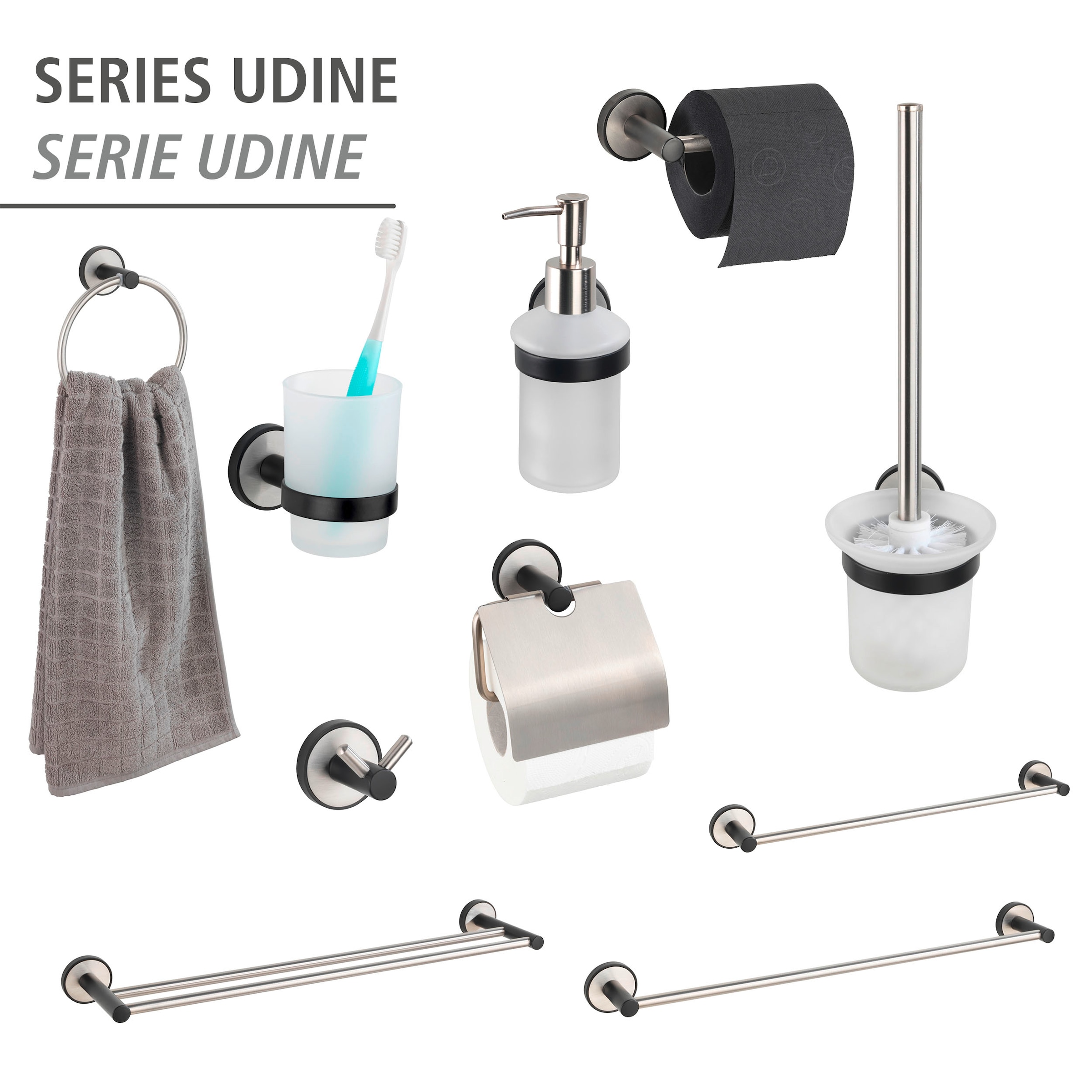 WENKO Handtuchstange »UV-Loc® Udine«, befestigen ohne Bohren