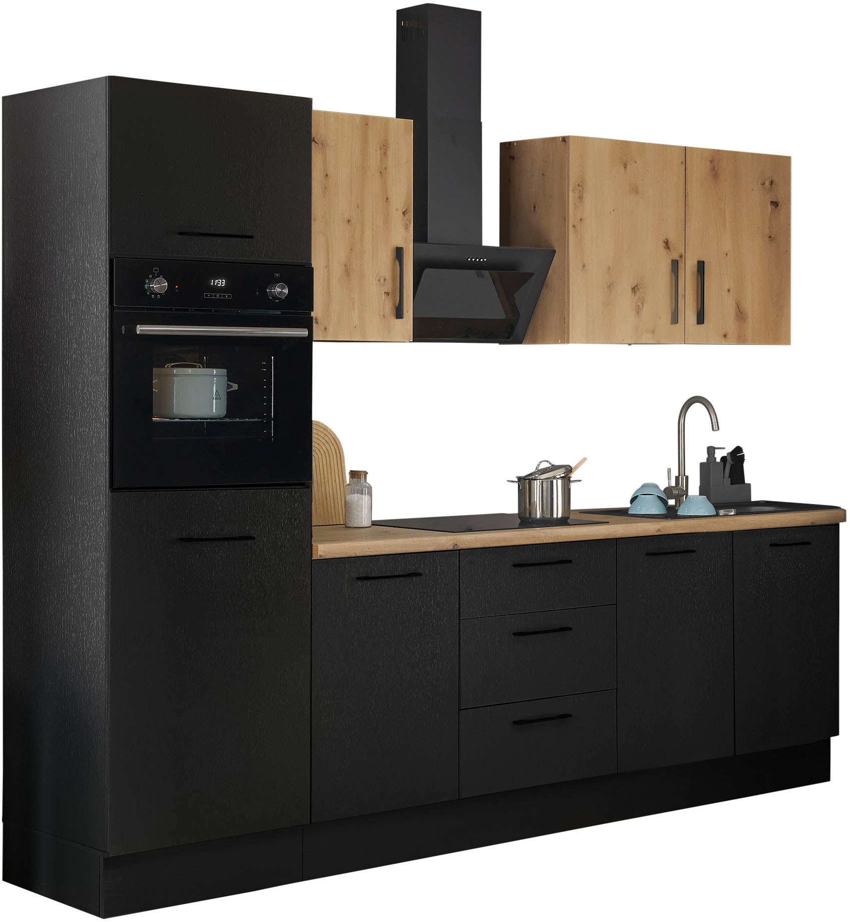BASIC by Balculina Küchenzeile »Turin«, Breite 270 cm, wahlweise mit E-Geräten