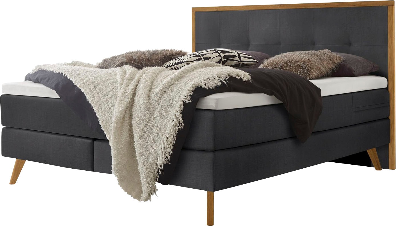 HASENA Boxspringbett "Nordic" modernes Design, Nordic Bett, gestepptes Kopf günstig online kaufen