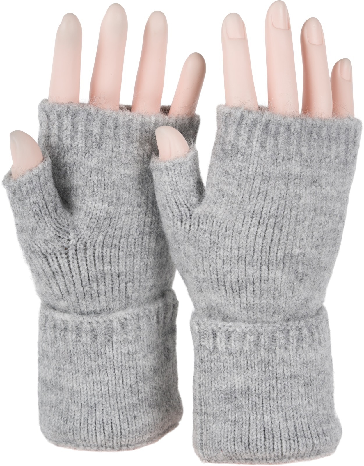 styleBREAKER Strickhandschuhe "Fingerlose Strickhandschuhe Einfarbig" 1 Stk.