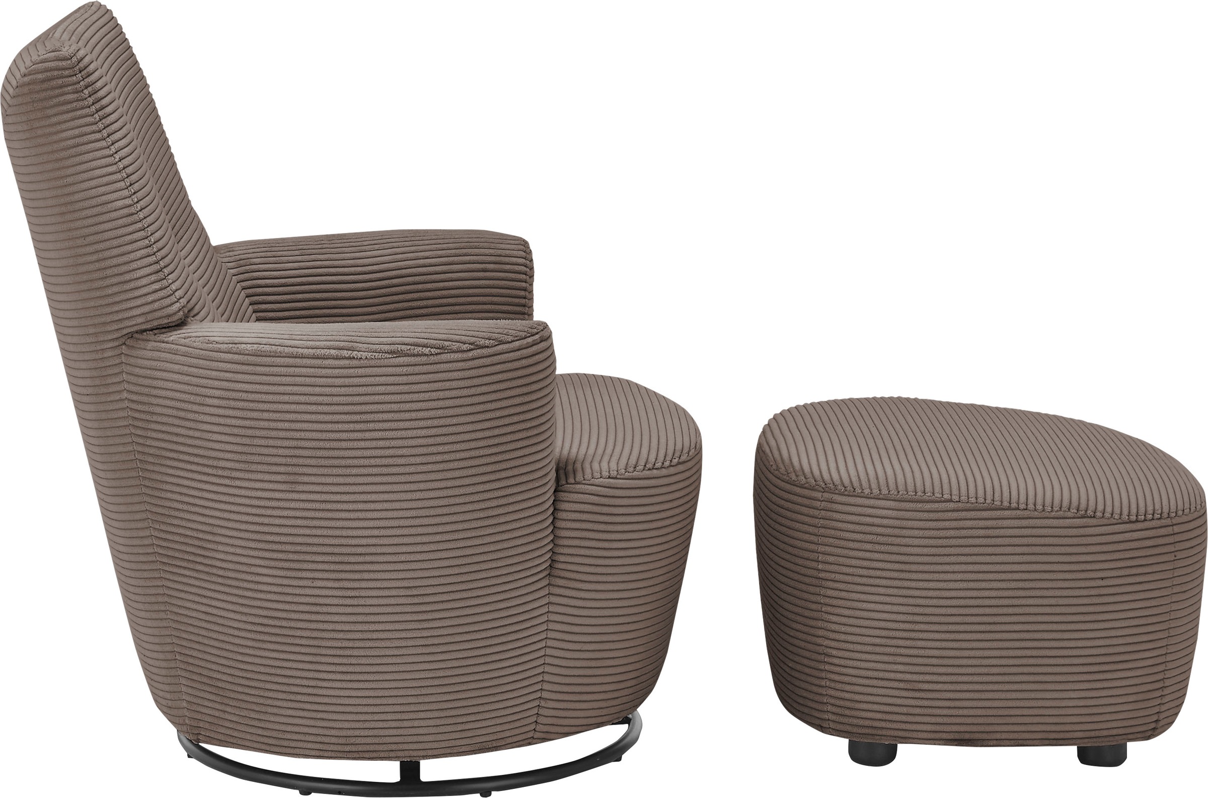 set one by Musterring Relaxsessel »SO 1450«, (Set), mit Dreh- und Wippfunktion, inklusive Hocker