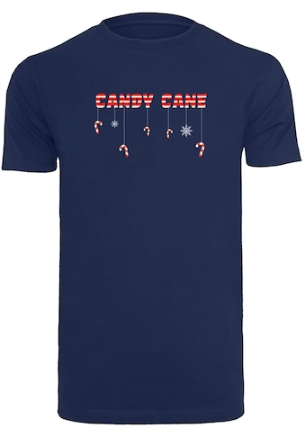 T-Shirt »Merchcode Herren Candy Cane T-Shirt Round Neck«, (1 tlg.)