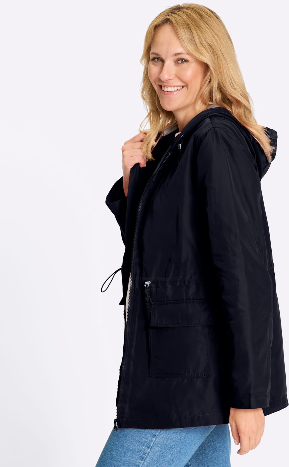 Classic Basics Langjacke mit Kapuze