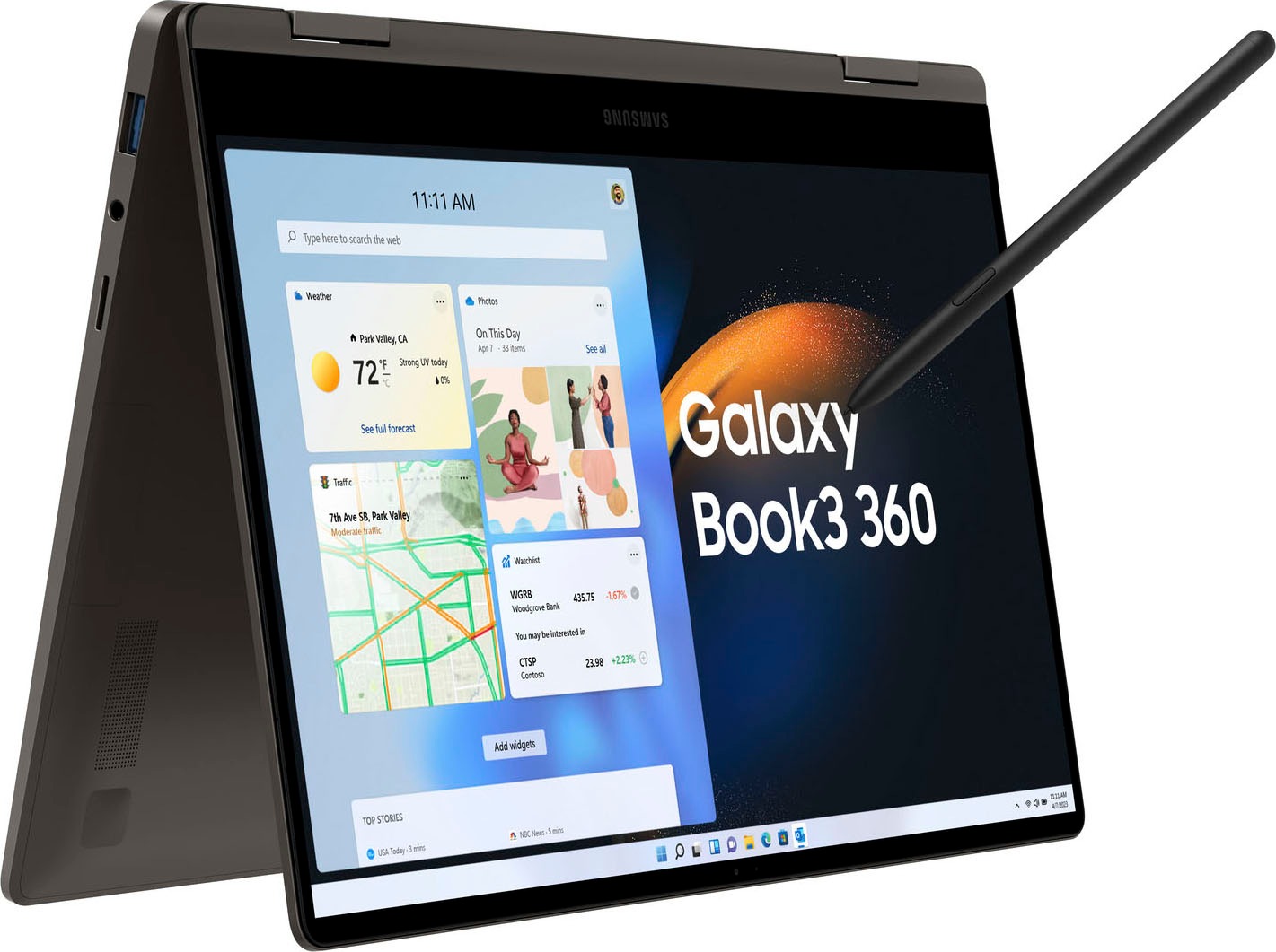 SAMSUNG Convertible Notebook "Galaxy Book3 360", 16 GB RAM 512 GB SSD, Core i7, Windows 11 Home, grau, Notebooks