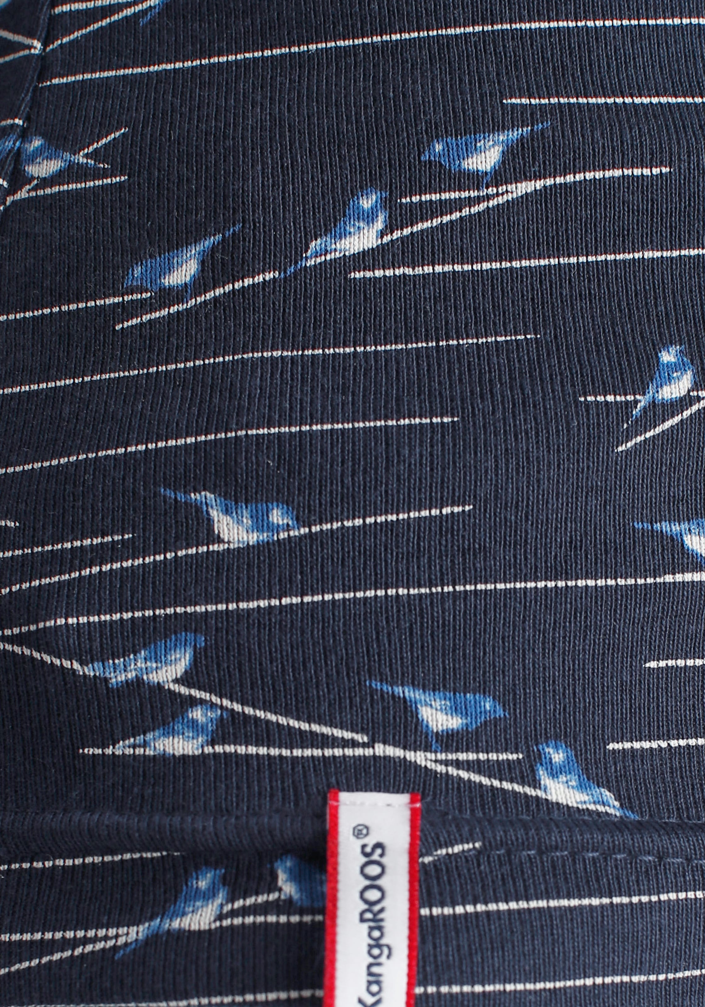 KangaROOS Langarmshirt, sehr figurbetonte Passform, Rundhalsausschnitt, aus 100% Baumwolle