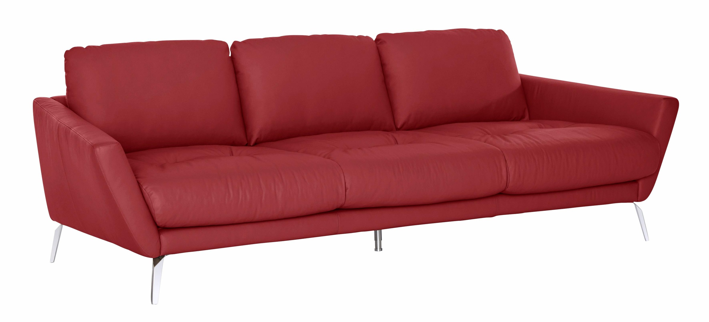 W.SCHILLIG Big-Sofa »softy«, mit dekorativer Heftung im Sitz, Füße Chrom glänzend