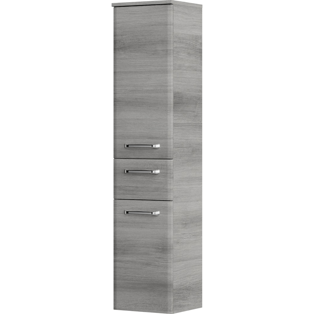 Saphir Midischrank »Quickset Badschrank 30 cm breit, 2 Türen, 1 Schublade, 3 Einlegeböden«, Badezimmer-Midischrank inkl. Türdämpfer, Griffe in Chrom glänzend