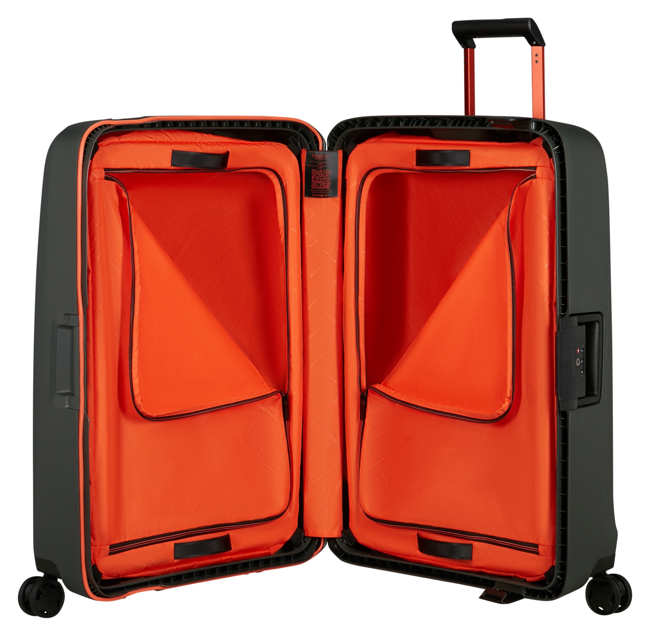 Samsonite Hartschalen-Trolley »ESSENS CIRCULAR, verschiedene Größen«, 4 Rollen, digitaler Produktpass für Transparenz des gesamten Produktlebenszyklus