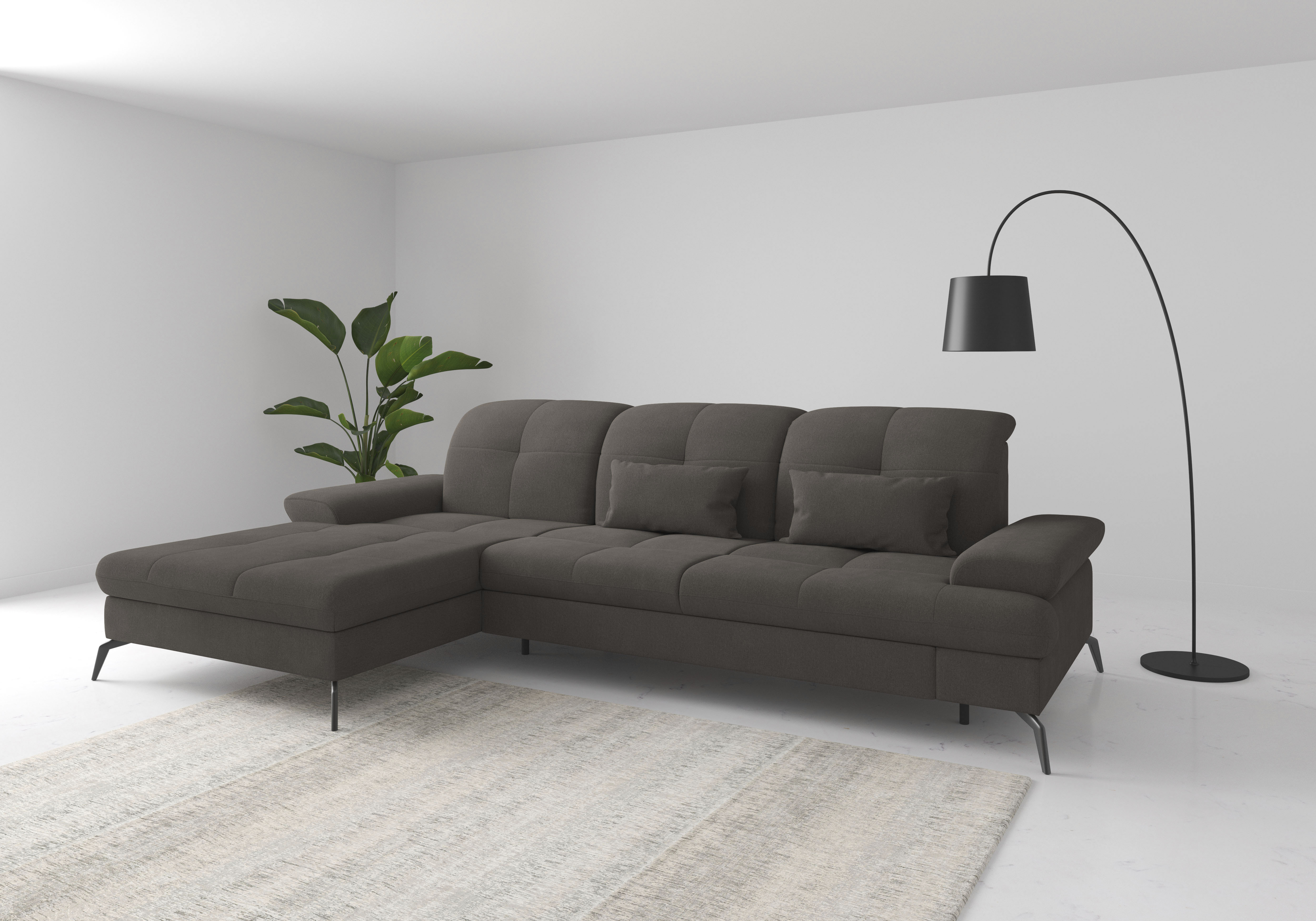 sit&more Ecksofa "Amica, L-Form, inkl. Sitztiefenverstellung & Armteilverstellung" wahlweise mit Schlaffunktion, Bettkasten und Kopfteilverstellung