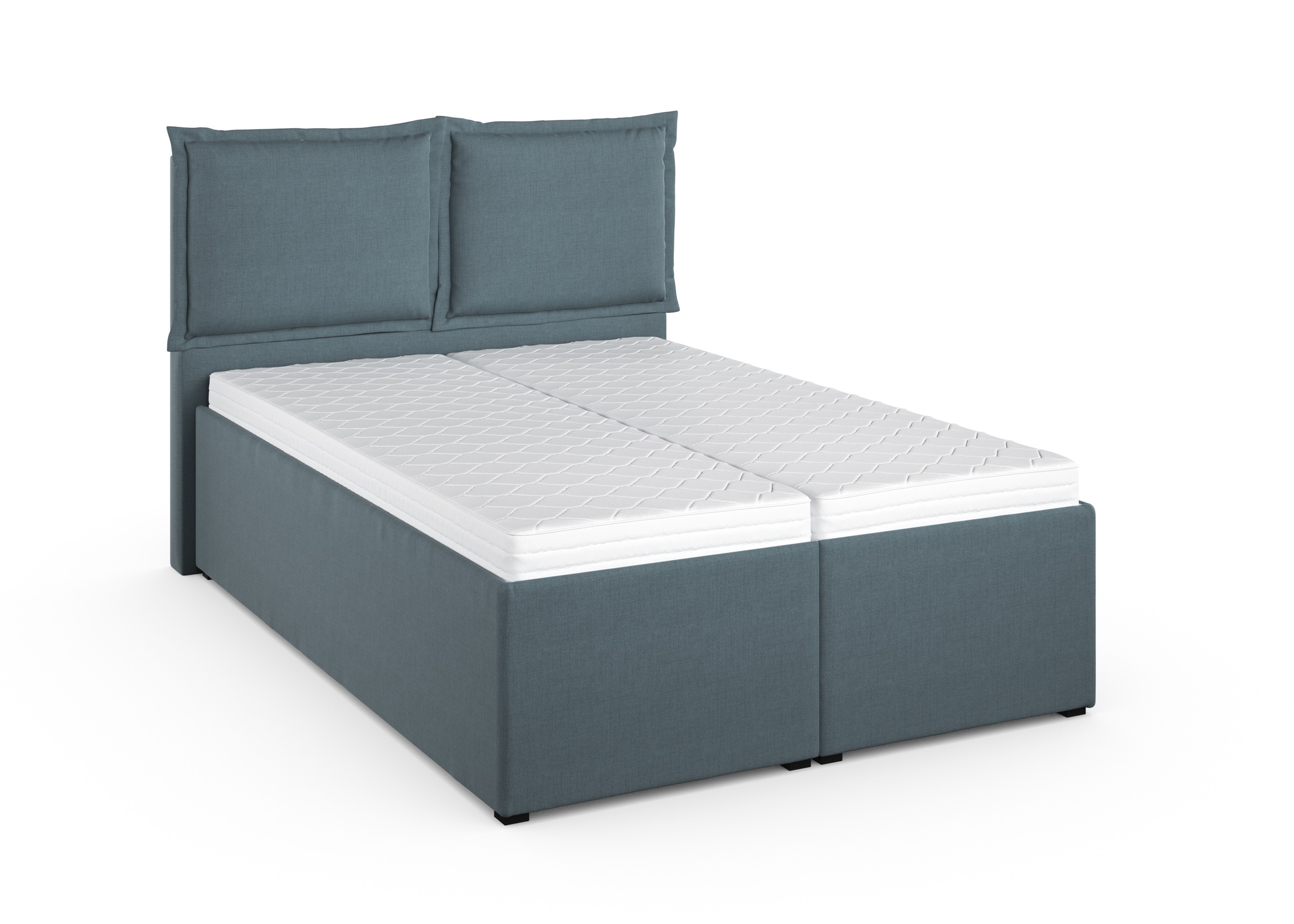 Polsterbett MAINTAL "Lyara", blau (petrol), B:147cm L:215cm, Struktur fein (100% Polyester), Betten, Polsterbett, wahlweise ohne Matratze oder mit 3 Matratzenarten zur Auswahl 8