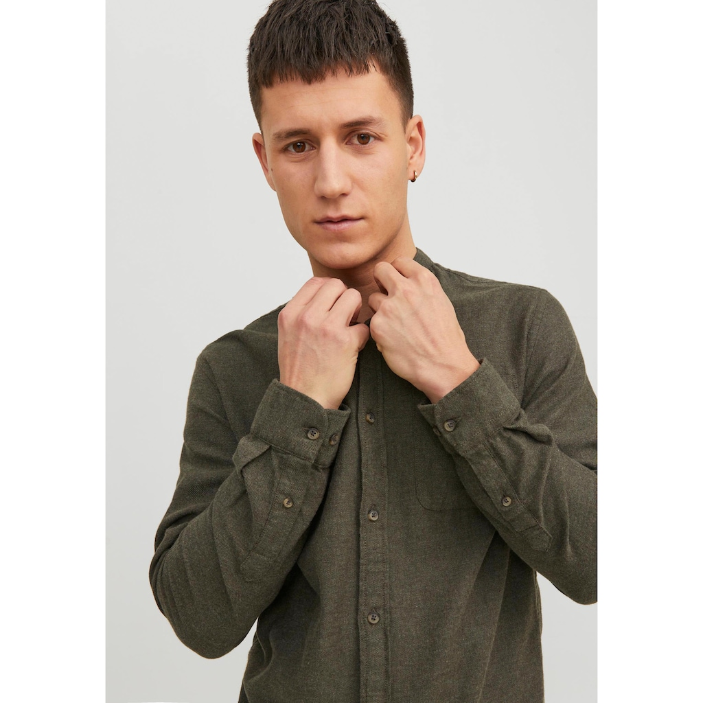 Jack & Jones Langarmhemd »JJEBAND MELANGE SHIRT LS SN«