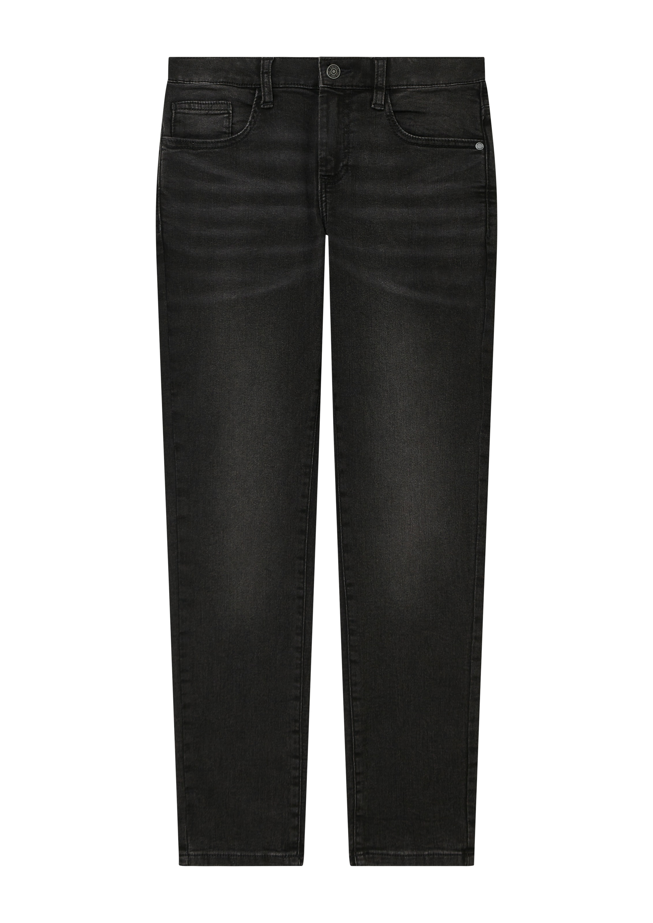5-Pocket-Jeans S.OLIVER JUNIOR, Jungen, Gr. 164, N-Gr, schwarz (schwarz used), Denim/Jeans, Obermaterial: 76% Baumwolle, 22% Polyester, 2% Elasthan, unifarben, normal lang, Jeans 5-Pocket-Jeans, mit Stretch, für Kids