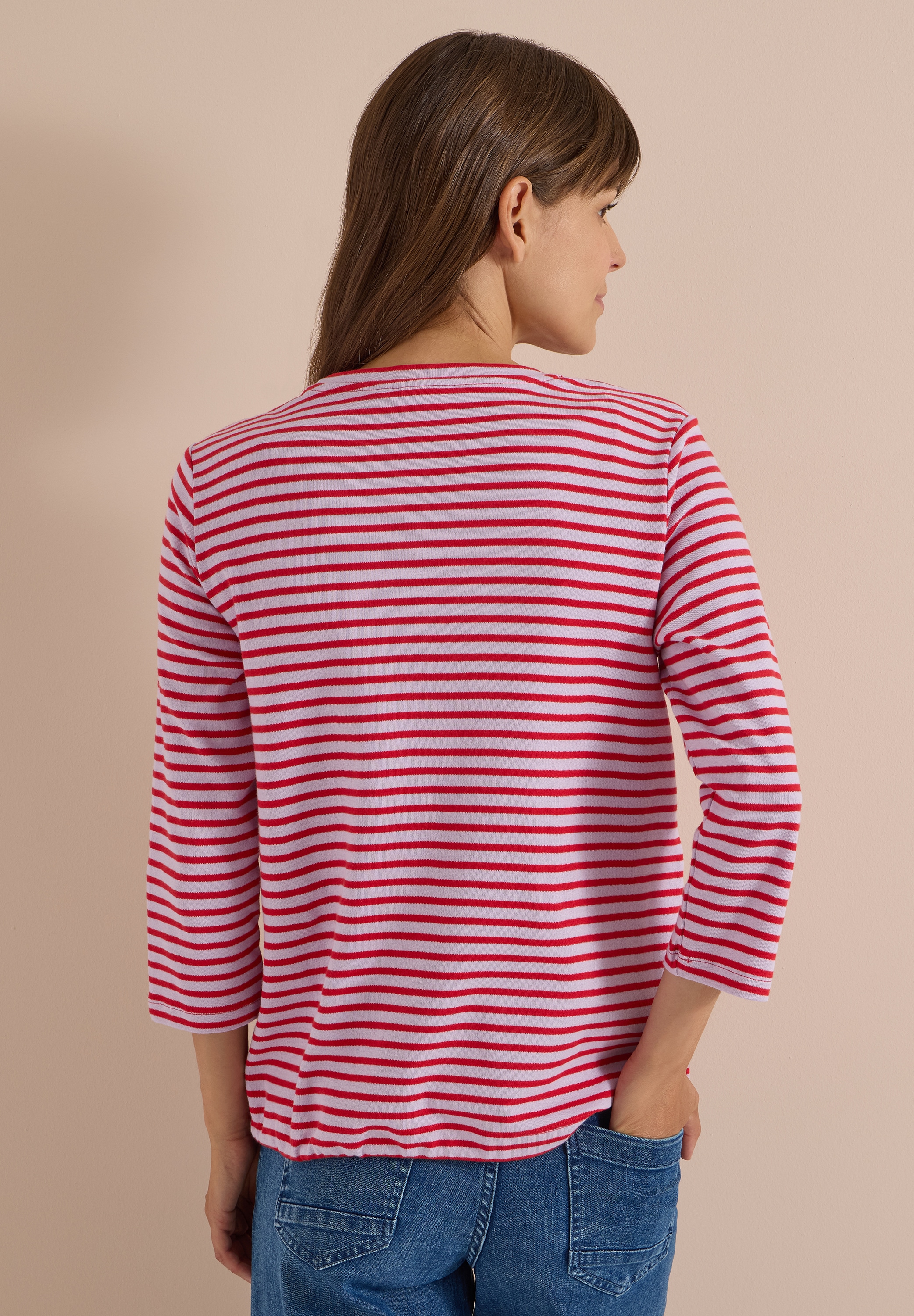 Cecil 3/4-Arm-Shirt aus reiner Baumwolle