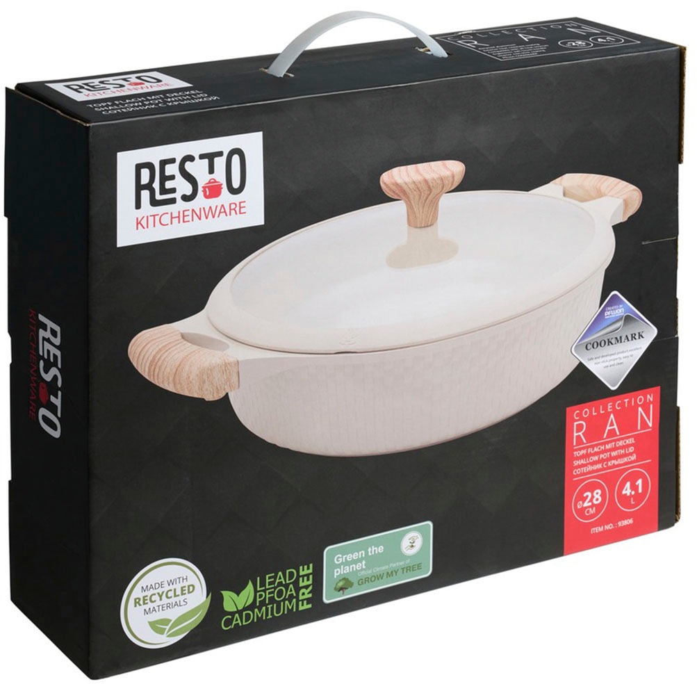 RESTO Kitchenware Bräter »Ran, Kochtopf antihaftbeschichtet und spülmaschinenfest«, Aluminiumguss, (2 tlg.), Geeignet für alle Herdarten, auch Induktion, im Geschenkkarton