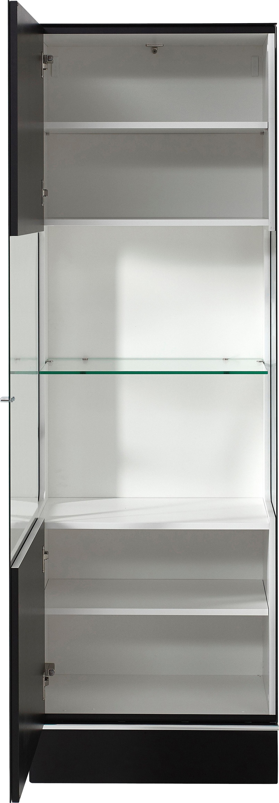 LEONARDO Glasvitrine »CUBE«, mit Klarglas, wahlweise mit Beleuchtung, Höhe 192 cm