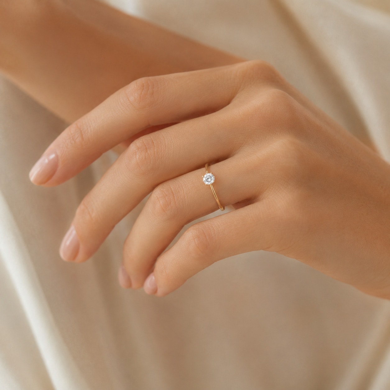ONE ELEMENT Diamantring »Ring aus 585 Gold« mit 1 Lab Grown Diamant / Labordiamant 0,75 ct