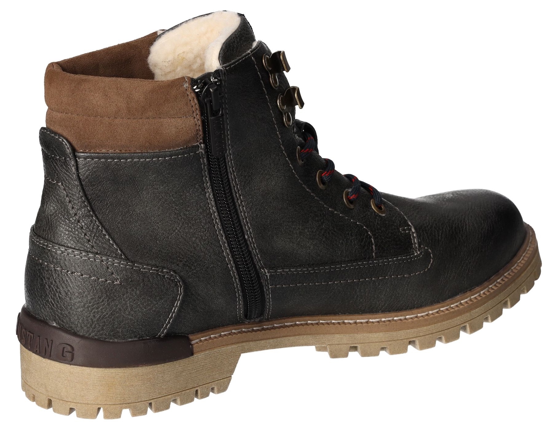 Mustang Shoes Winterboots, Schnürboots, Stiefelette, Workerboots, Kontrastb günstig online kaufen