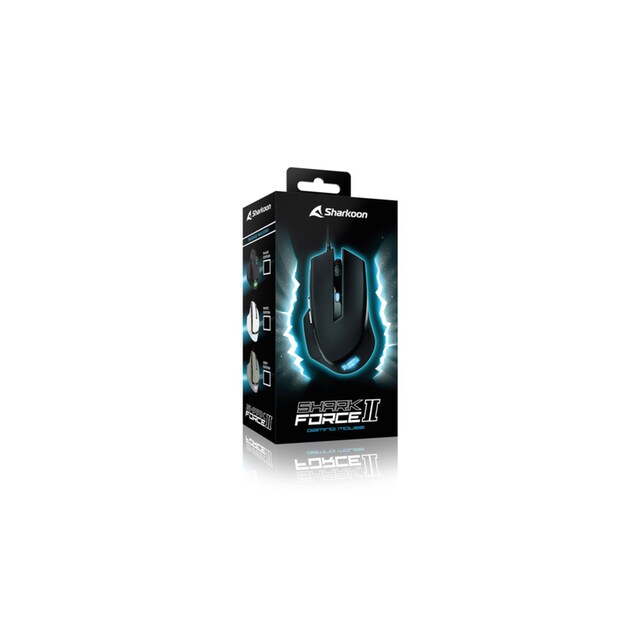 Black Friday Sharkoon Maus »SHARK Force II«, Anschluss: USB, Tastenanzahl: 6  Tasten, Sensor: optisch, DPI: max 4. | BAUR