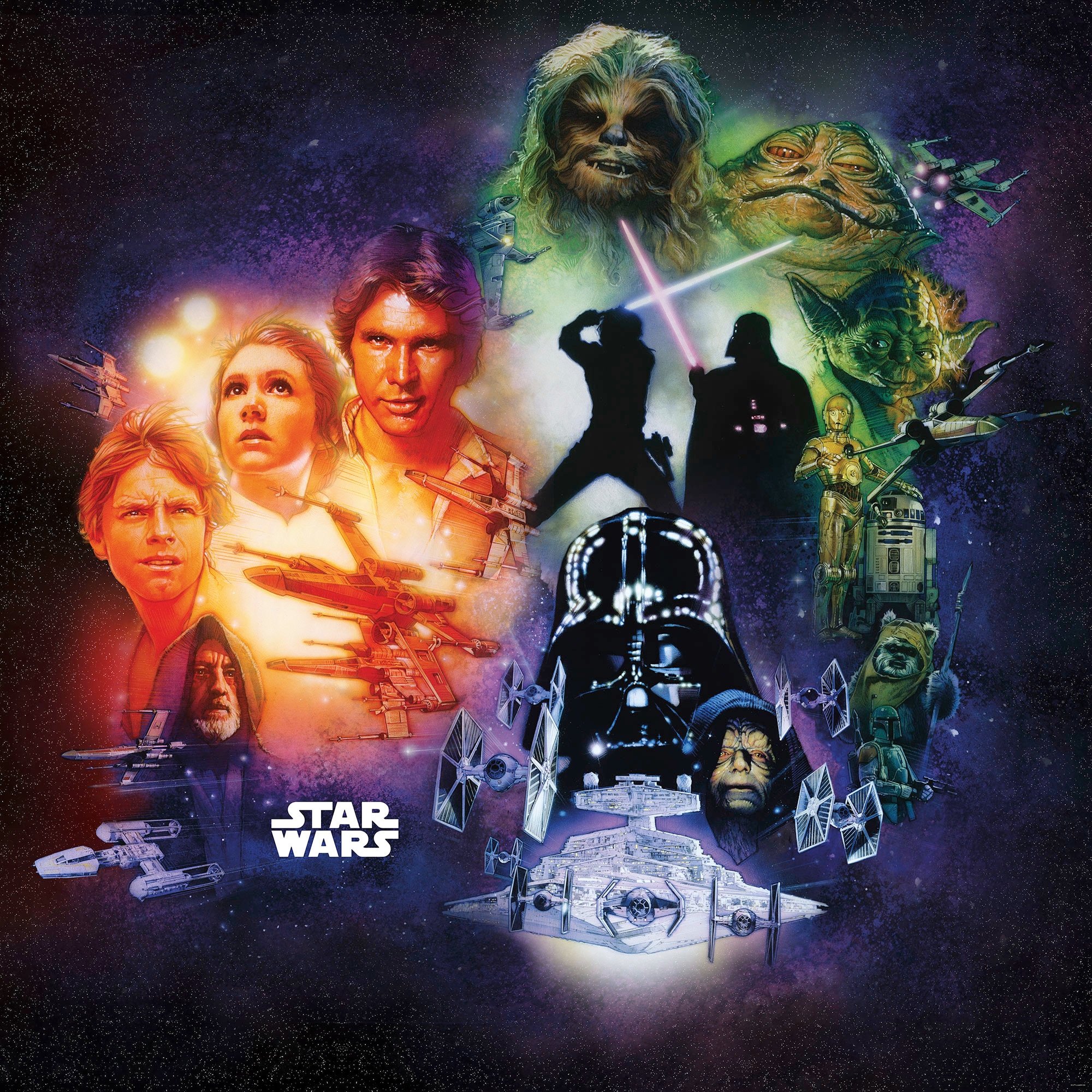 Komar Vliestapete »Star Wars x (Breite BAUR cm Poster Classic kaufen online Höhe) 250x250 Collage«, 