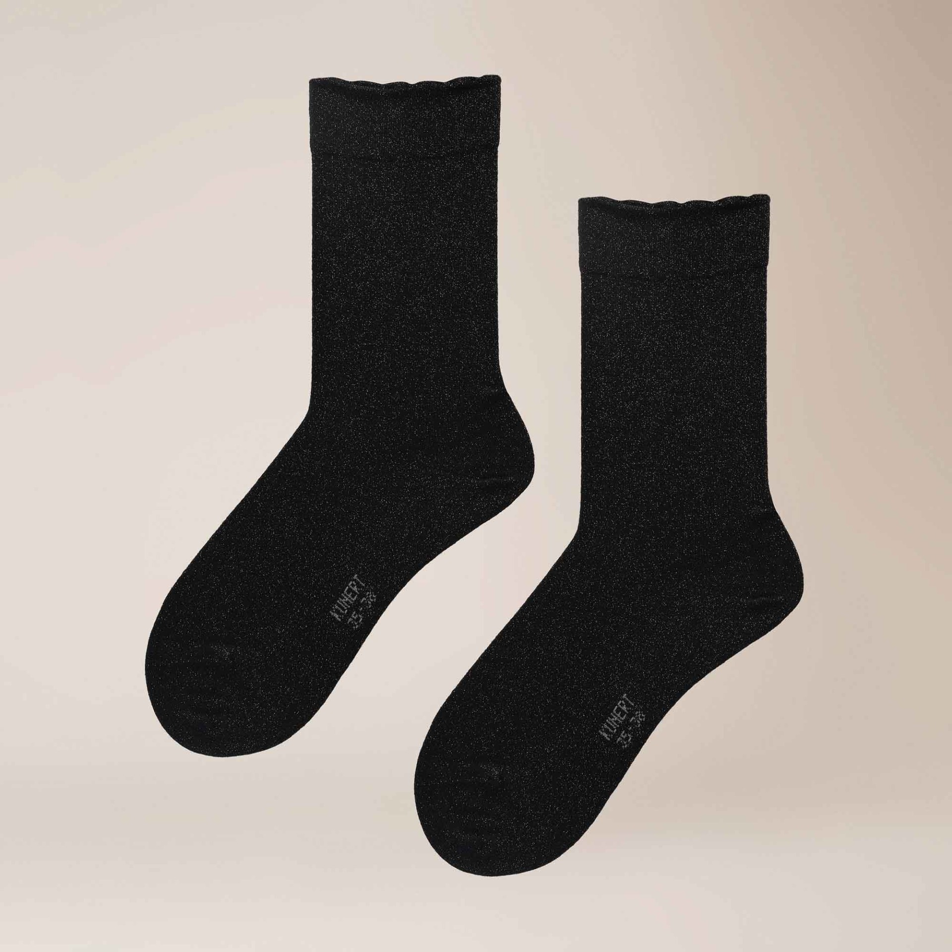 KUNERT Socken "Socke Emotional Glitter" Socken mit Glanz und Rüschenbund