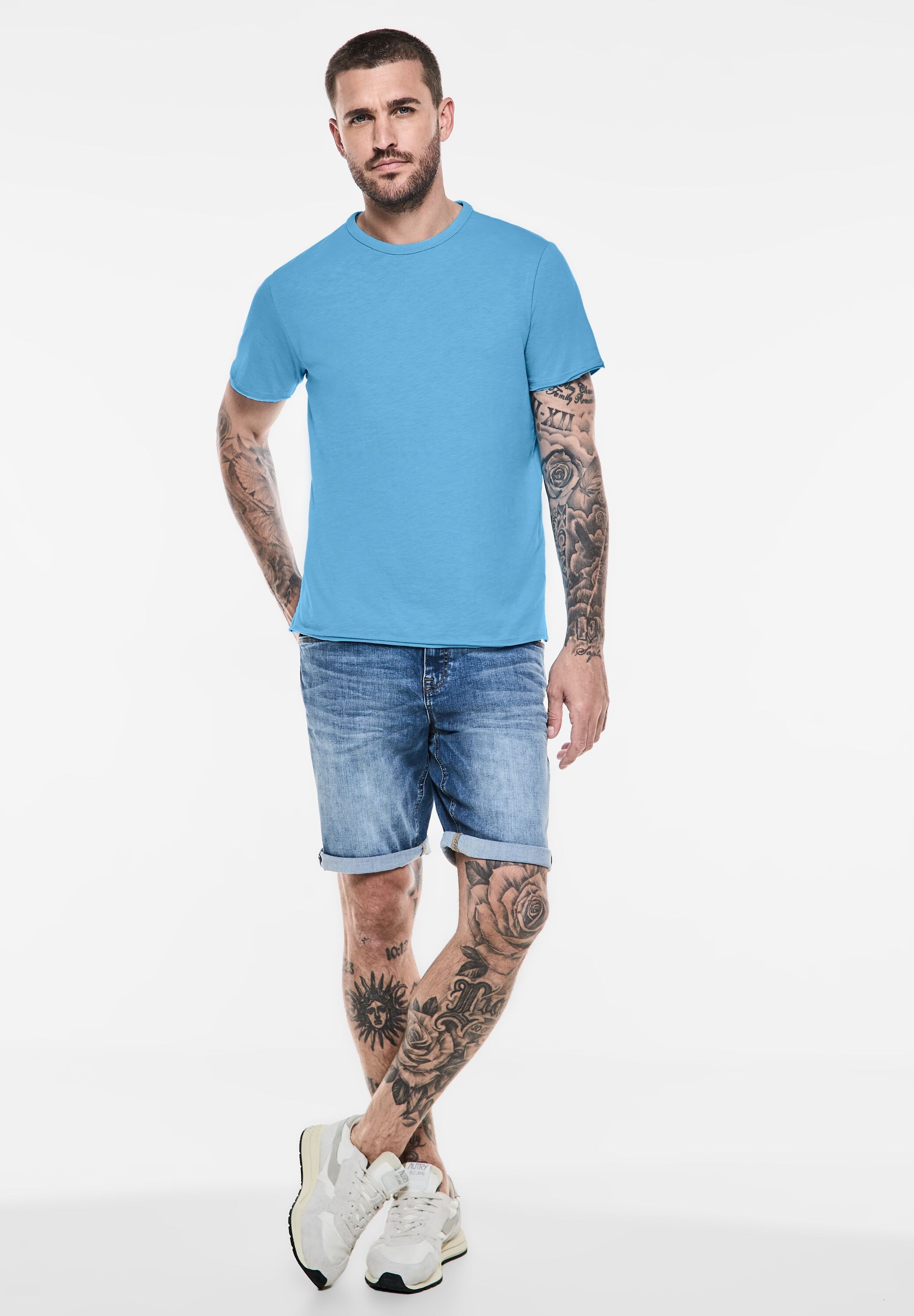 STREET ONE MEN T-Shirt, aus reiner Baumwolle