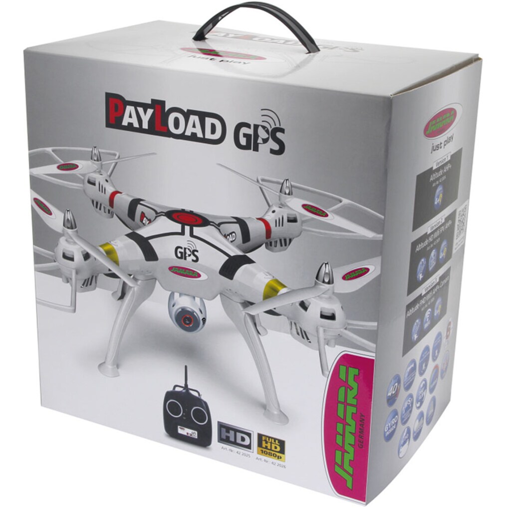 Jamara RC-Quadrocopter »Payload GPS Drone Altitude HD FPV Wifi Coming Home«