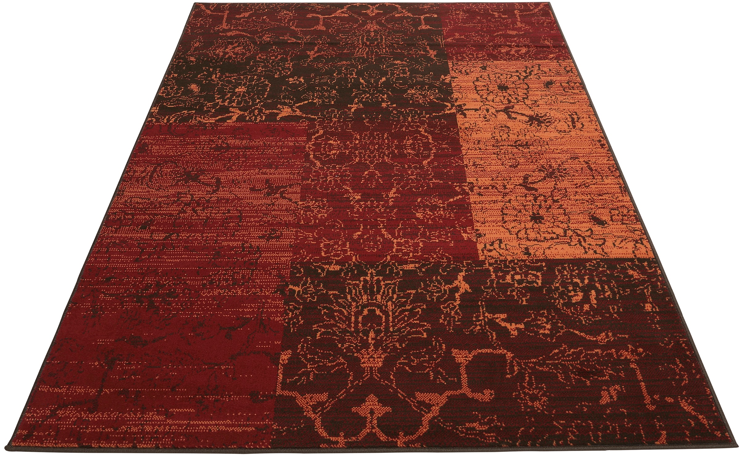 Teppich OTTO HOME "Bennet" Gr. 4, orange (terra), B:160cm H:7mm L:230cm, Kunstfaser, Teppiche, Teppich, Vintage Design, flach, Kurzflor, weich, pflegeleicht, elegant 3