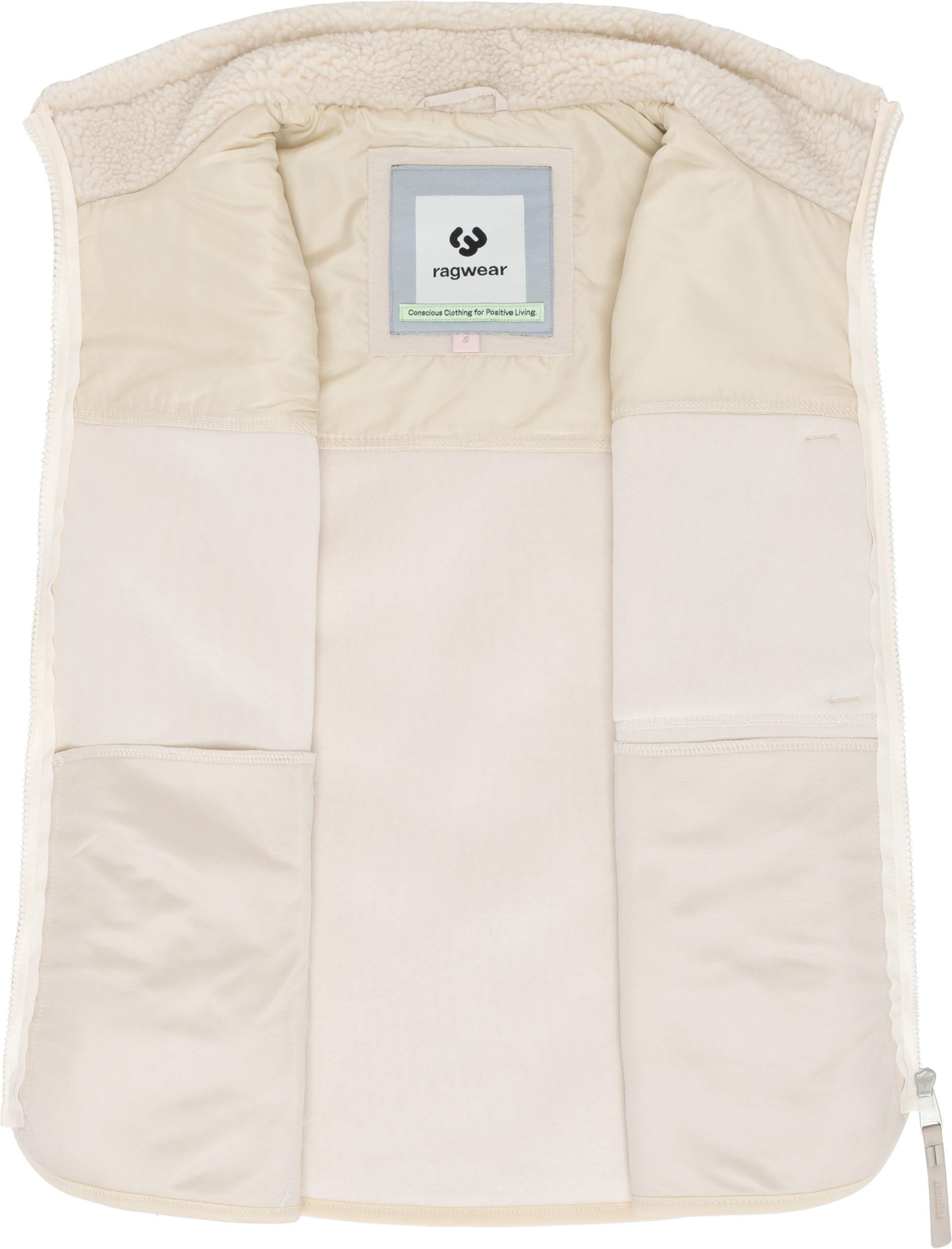 Ragwear Plüschweste »Junkin Bonded«, warme Damen Weste aus Materialmix mit Teddy-Fleece
