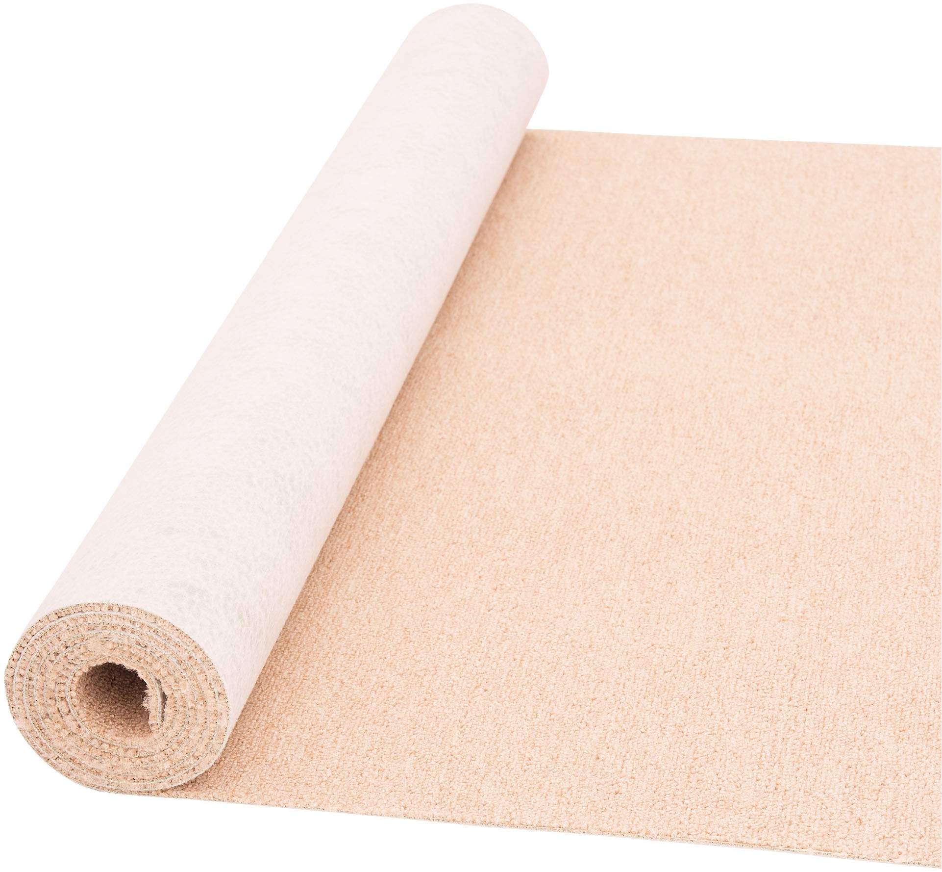 Teppichboden MY HOME "Fortis, Schlinge, Gesamthöhe 5 mm, Made in Netherlands", beige (sand), B:400cm L:800cm, Kunstfaser, Teppiche, meliert, Breite 400 cm, strapazierfähig, Wohnzimmer 3