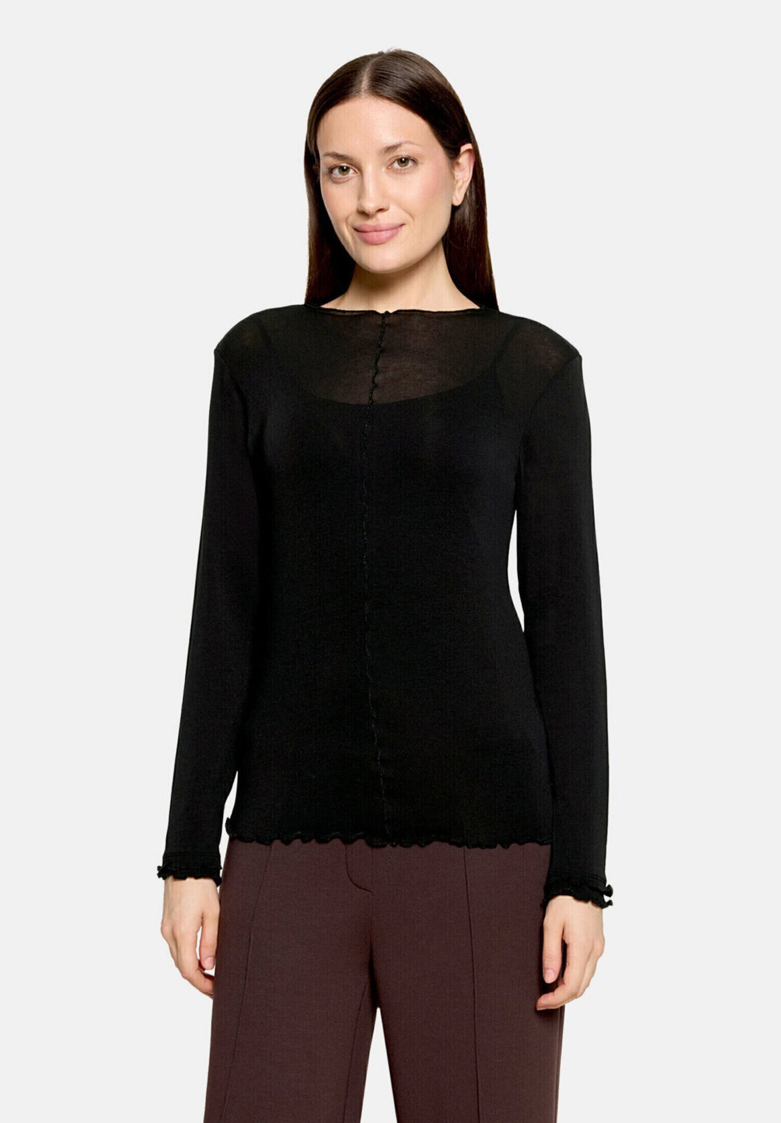 Cartoon Kurzarmshirt »Damen mit Kragen« 1