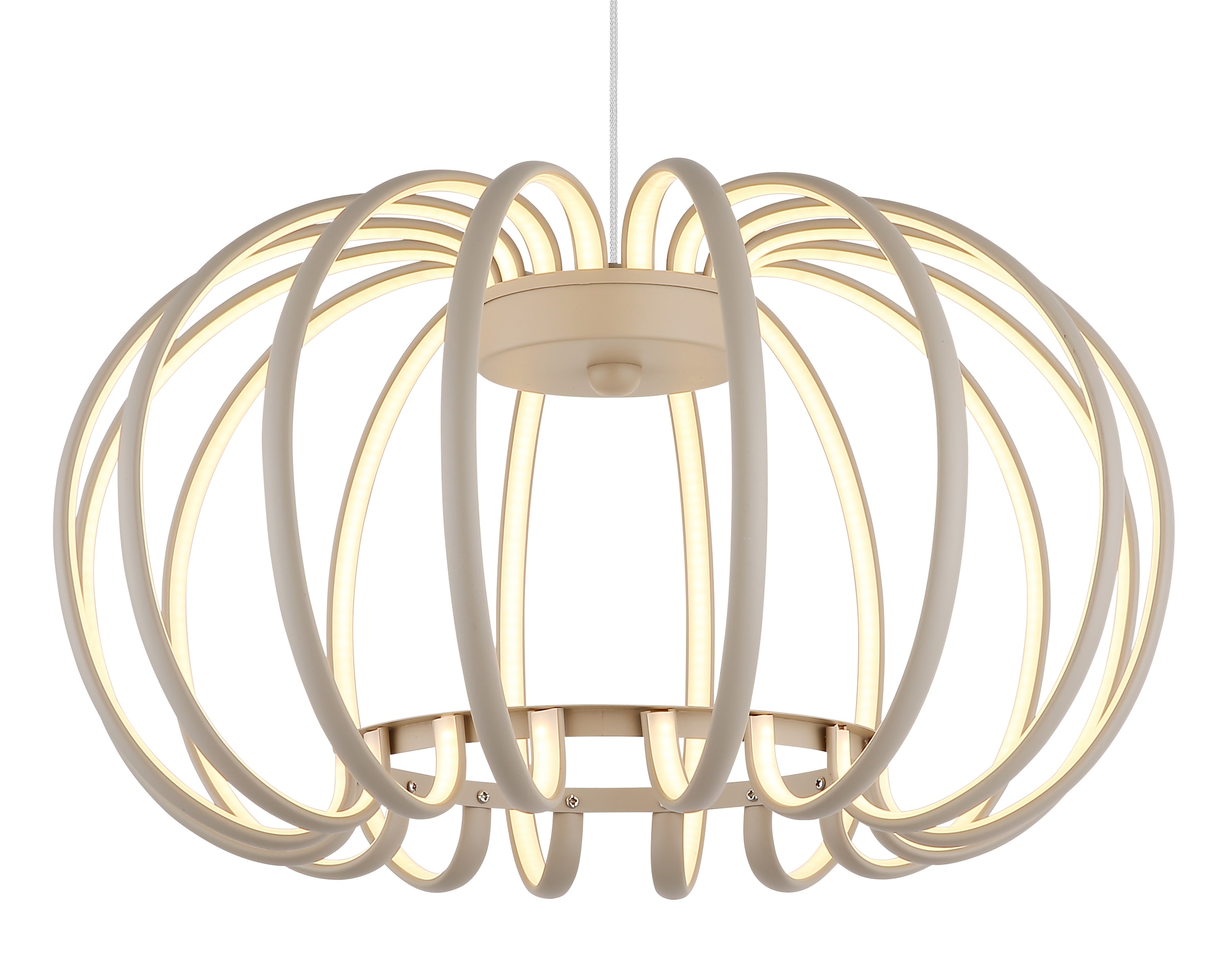 GLOBO LIGHTING Hängeleuchte »RIBBON« LED-Modul 1 Stk. Warmweiß Hängeleuchte, Opalglas, 3 Helligkeitsstufen, LED 40W
