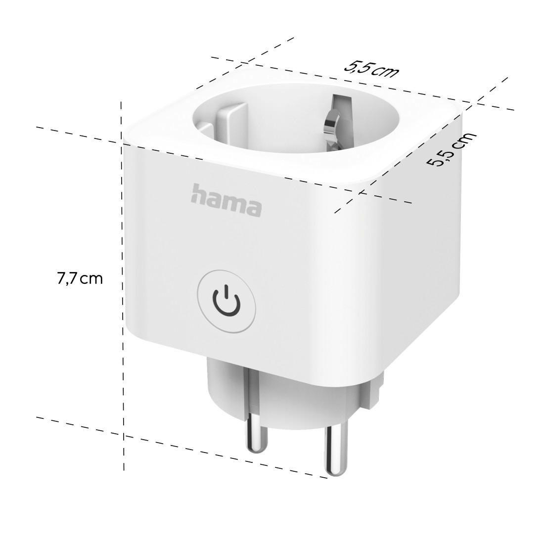 Hama WLAN-Steckdose »WLAN-Steckdose mit App (smarte Steckdose mit Matter Smart Home, 3680W)«, (1 St.)