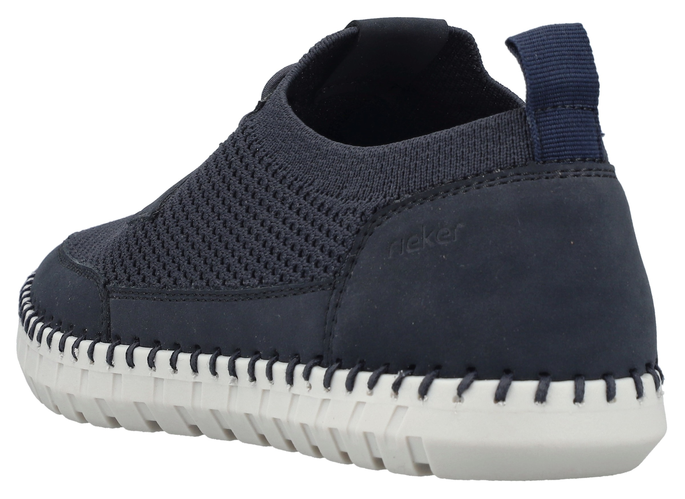 Rieker Slip-On Sneaker, Slipper, Schlupfschuh, Freizeitsneaker mit elastischem Einstieg