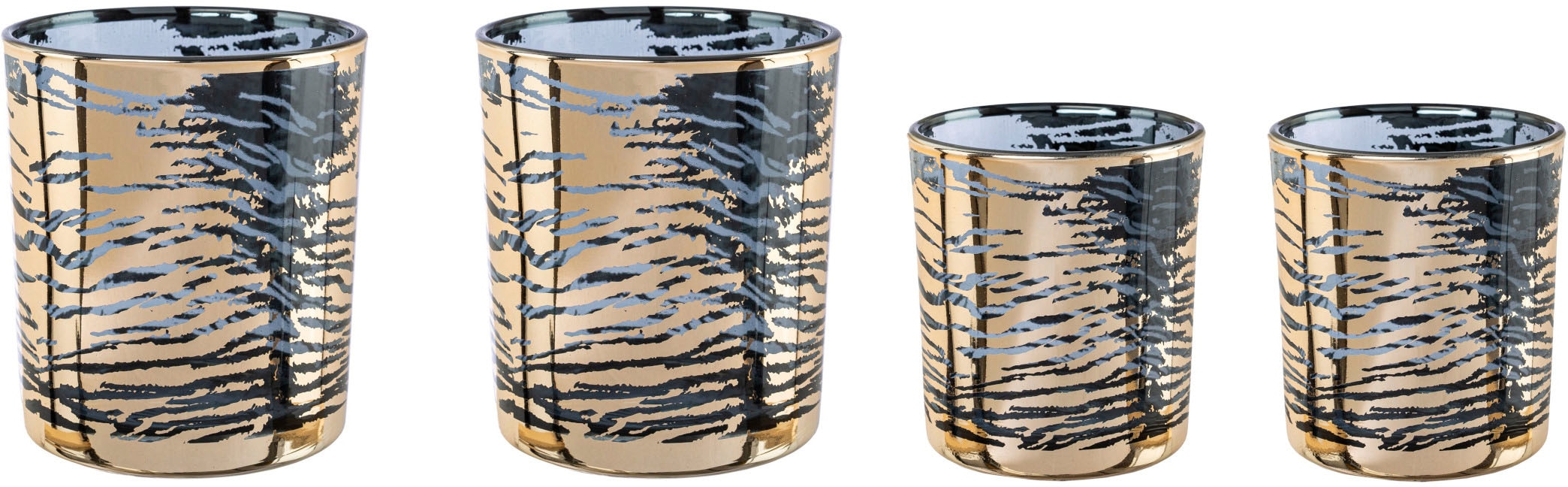 Creativ home Windlicht "Kerzenhalter LEOPARD" Teelichthalter aus Glas günstig online kaufen