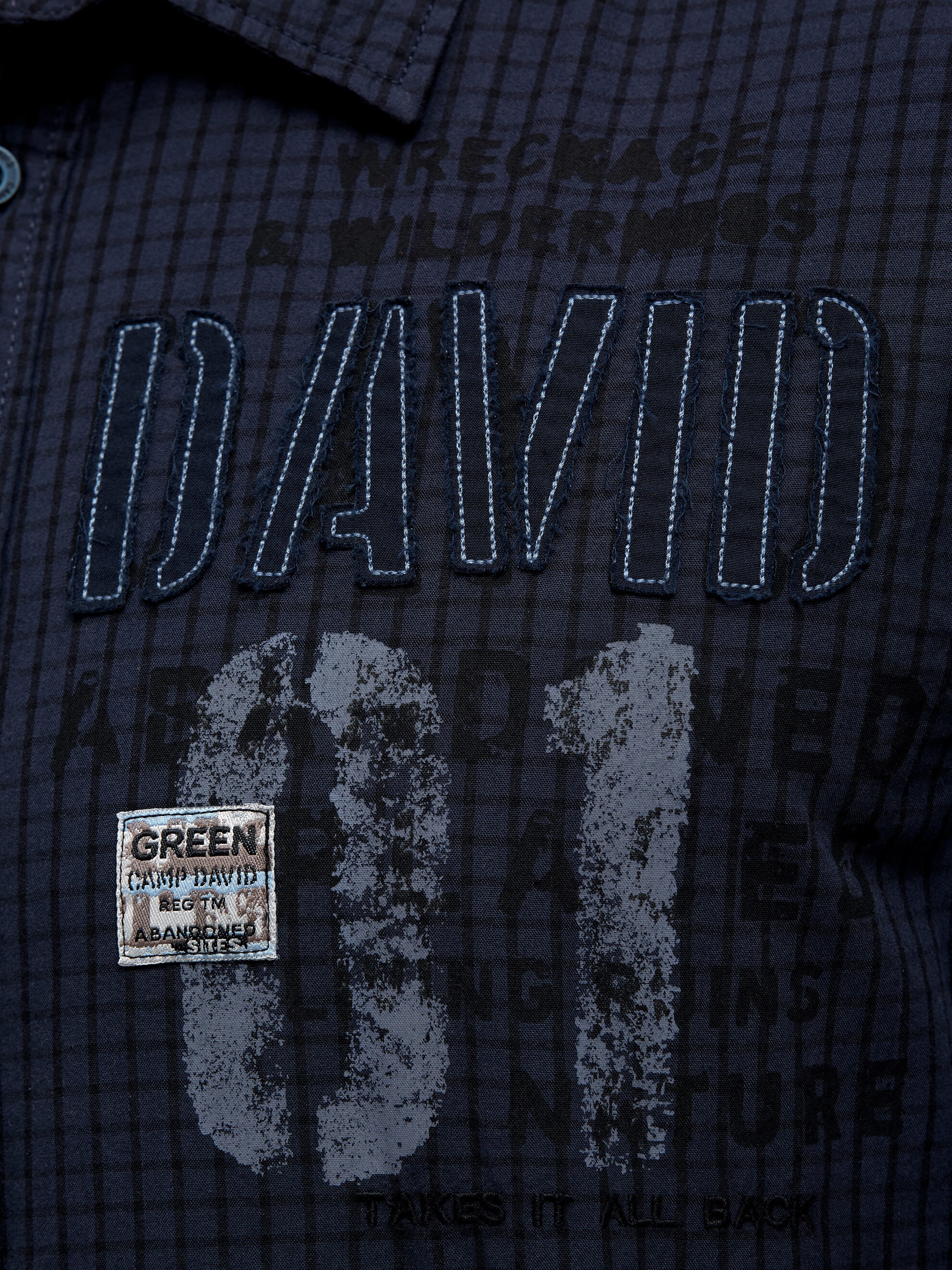 CAMP DAVID Langarmhemd mit Karo-Struktur
