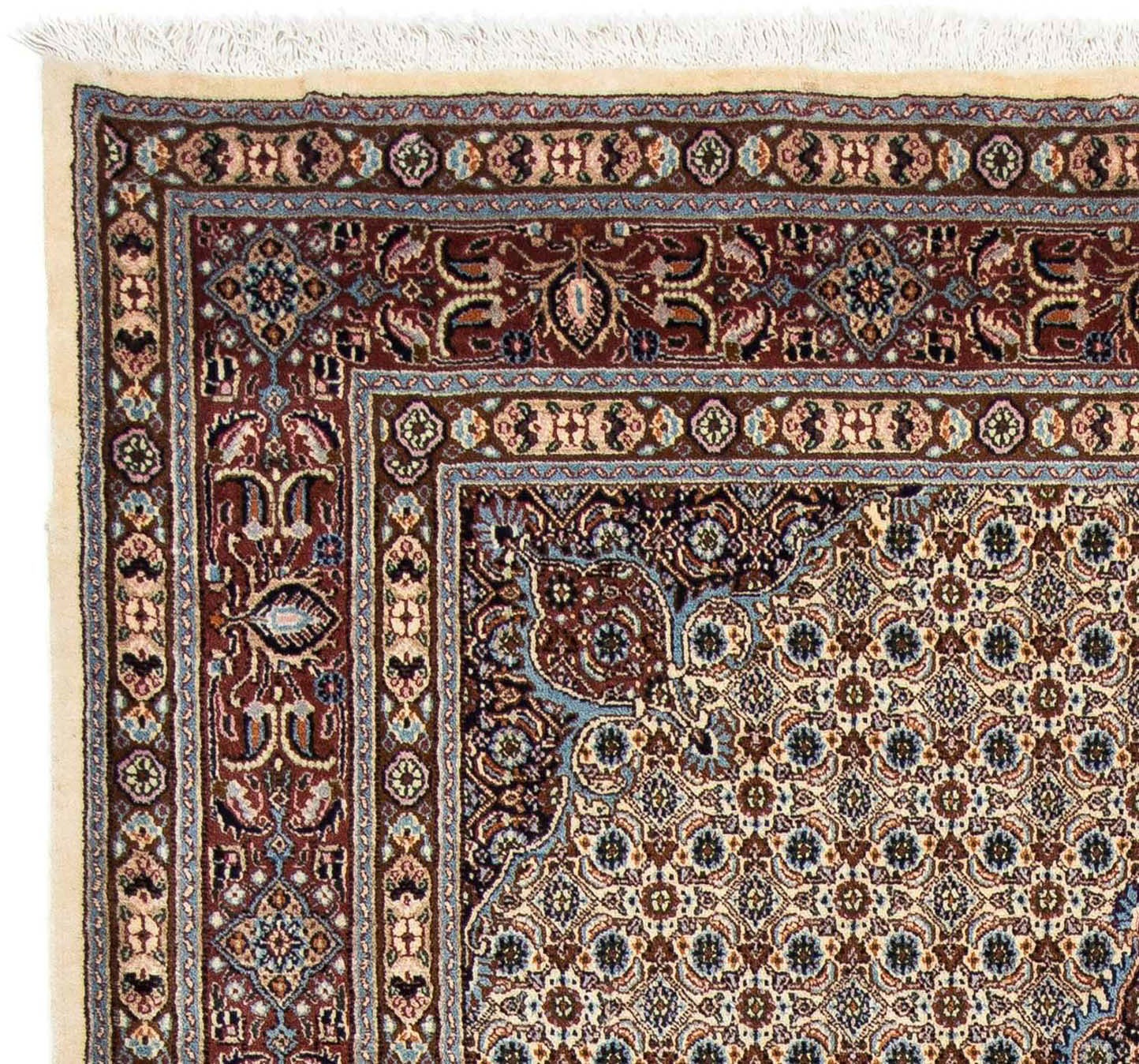 morgenland Wollteppich »Yalameh Medaillon Beige 158 x 102 cm«, rechteckig, Handgeknüpft